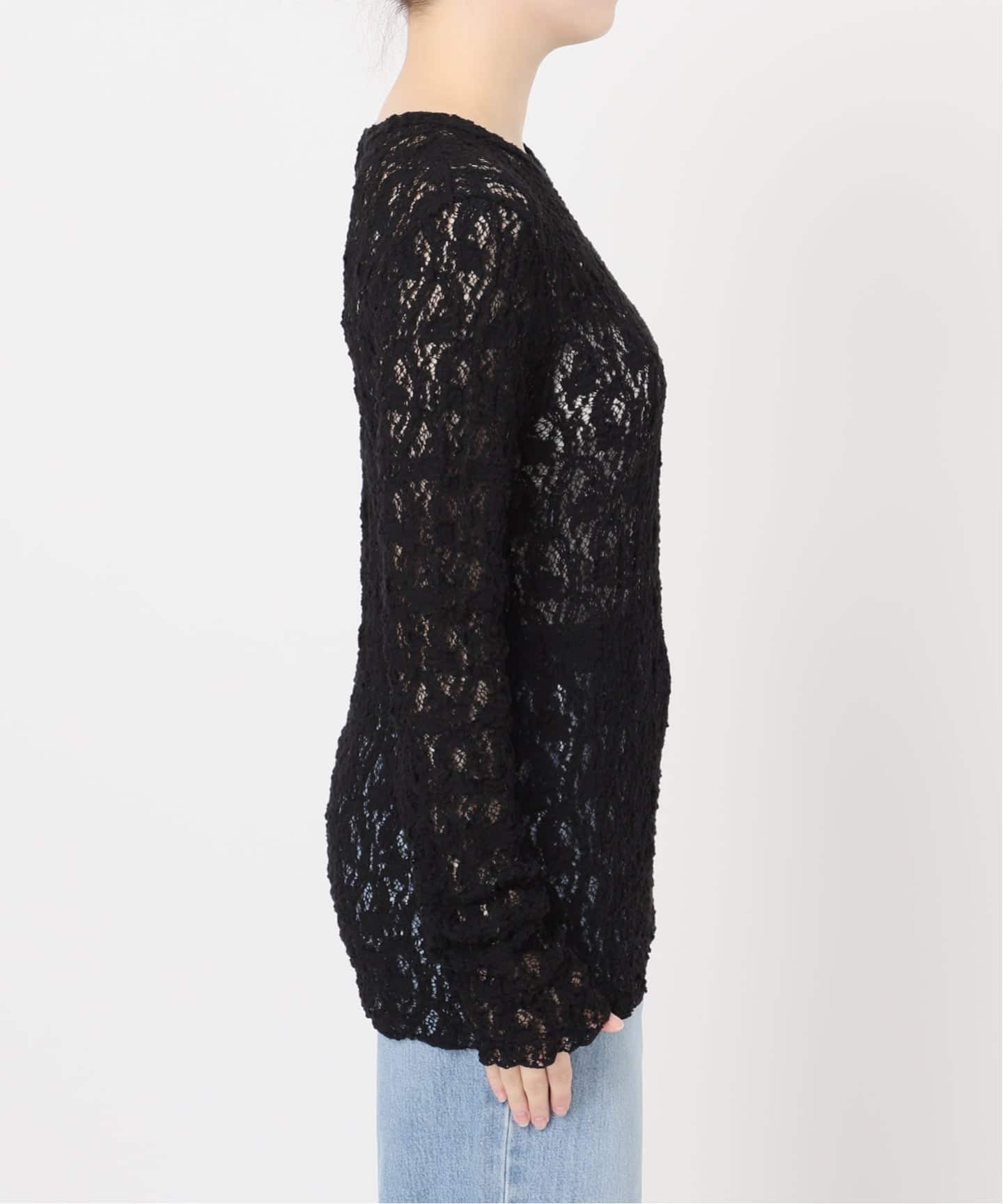 【新品】未使用 タグ付きIENA Flower ストレッチレースプルオーバー IENA tシャツ 「追加」Flowerストレッチレースプルオーバー