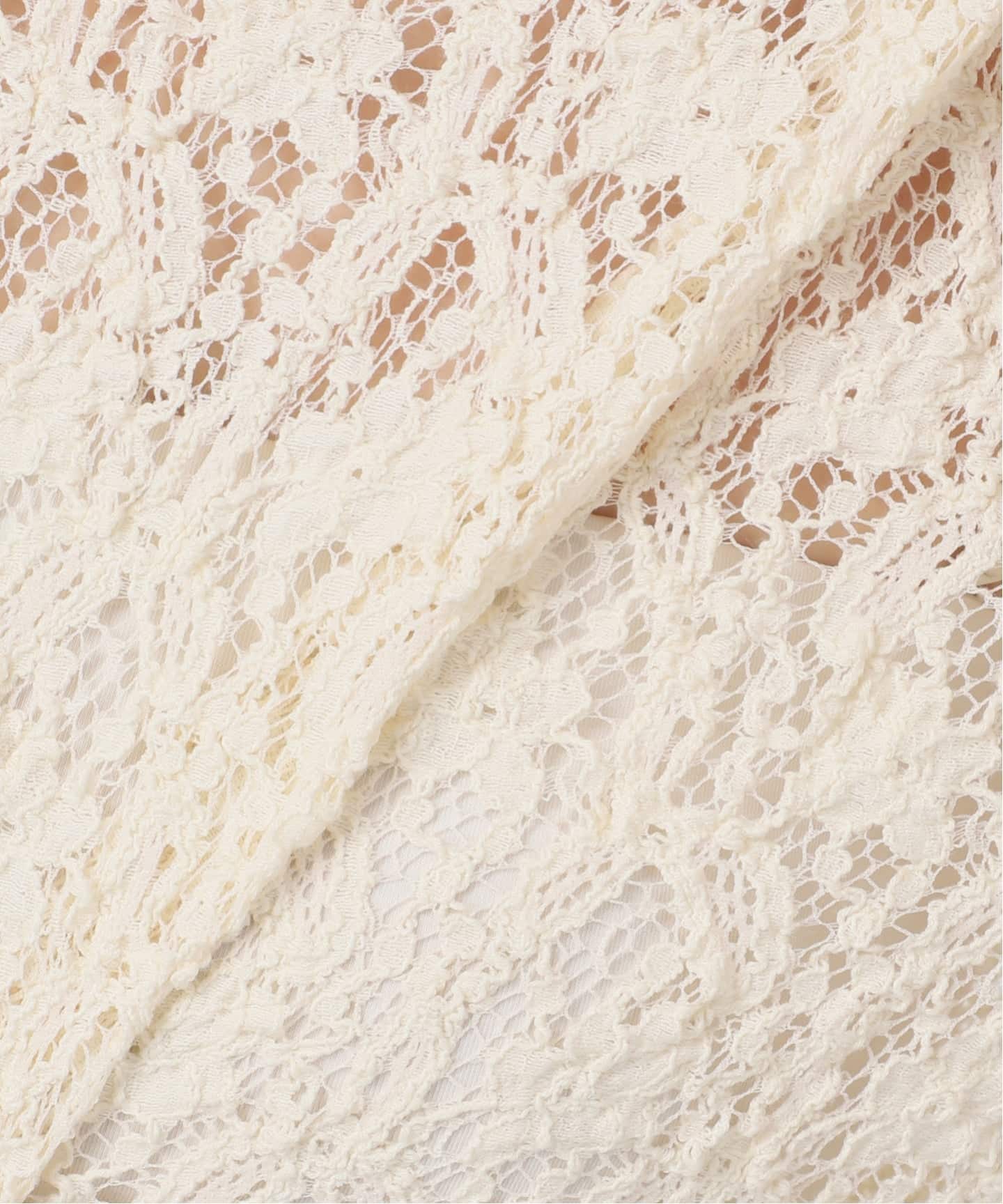 追加》Flowerストレッチレースプルオーバー（Tシャツ／カットソー