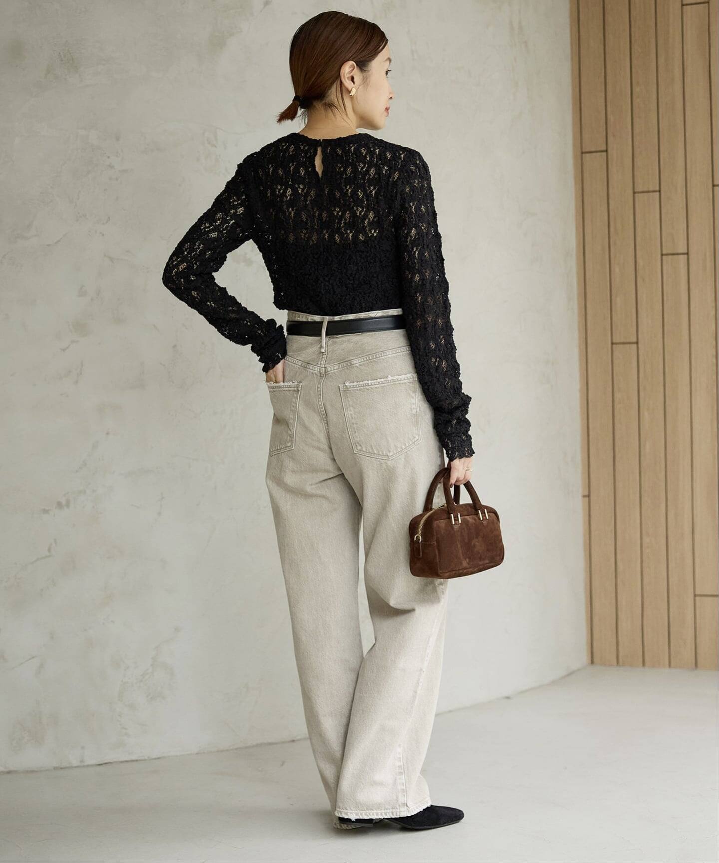 追加2》Flowerストレッチレースプルオーバー（Tシャツ／カットソー