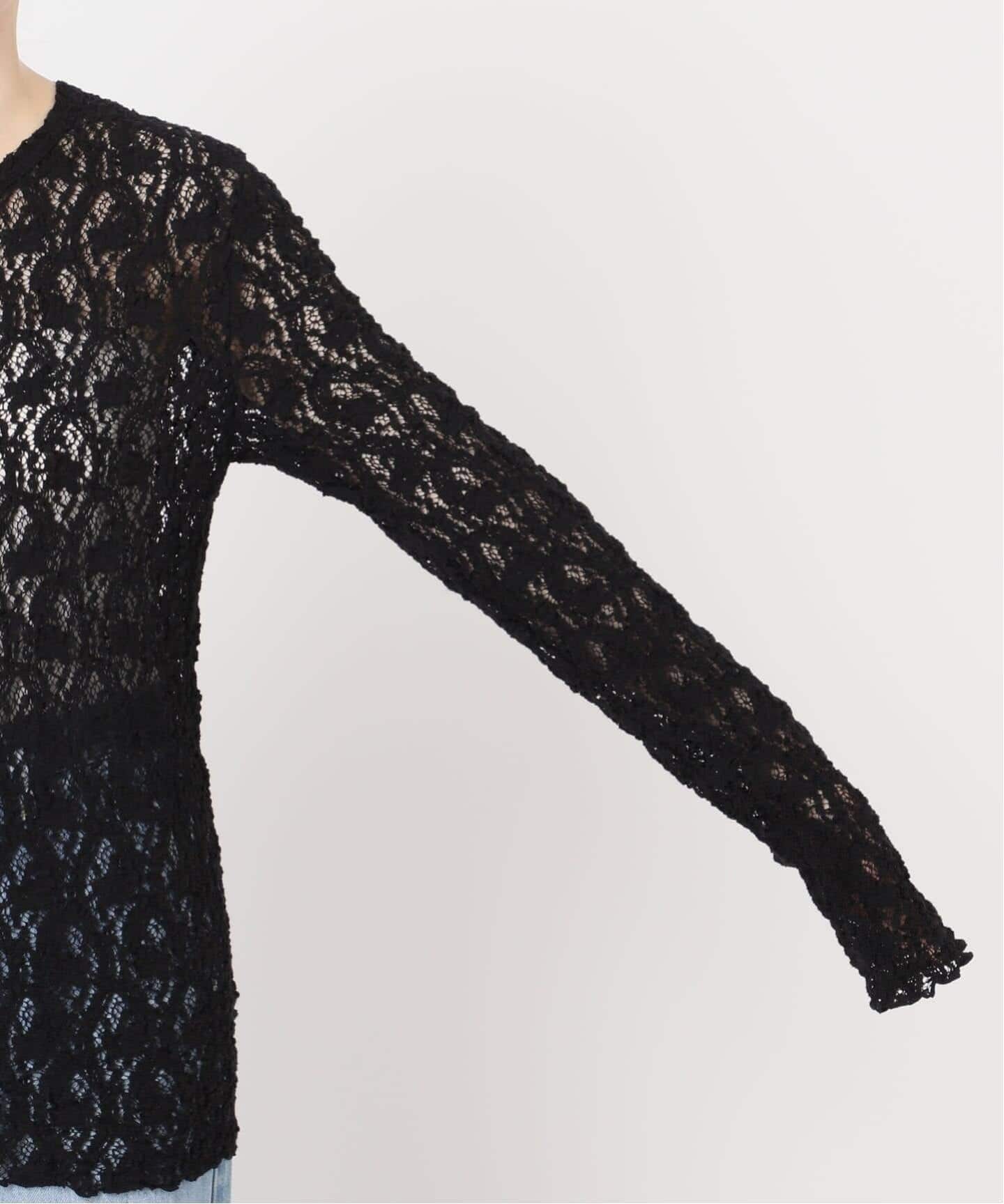 追加2予約》Flowerストレッチレースプルオーバー（Tシャツ／カットソー