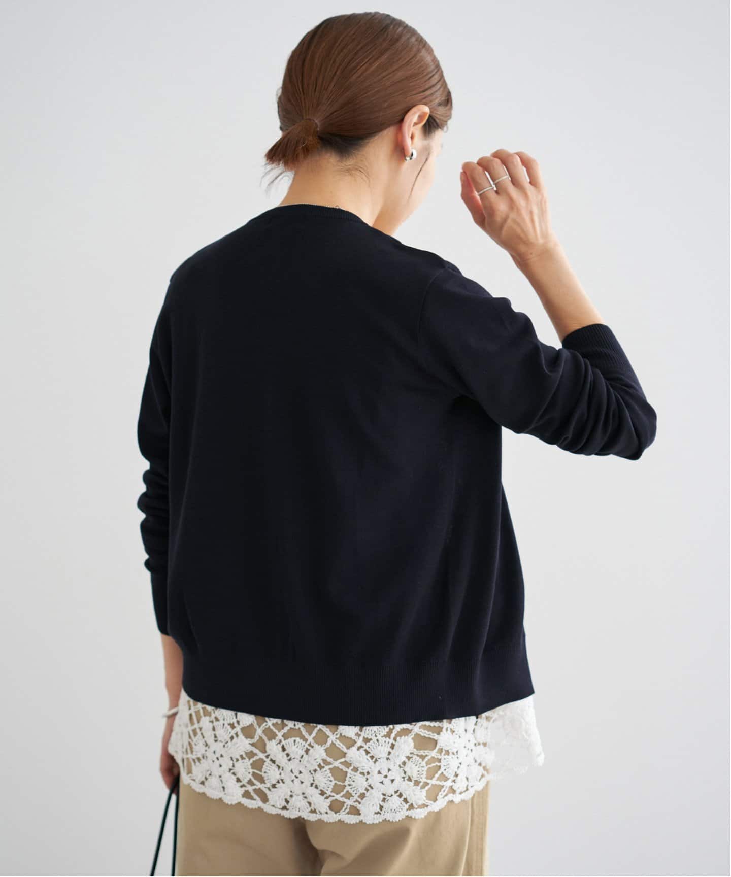 IENA - 【新品】IENA ツイカ MORRISクルーネックニットカーディガン Mer cotton セーターマシン クルーカーディガン（カーディガン