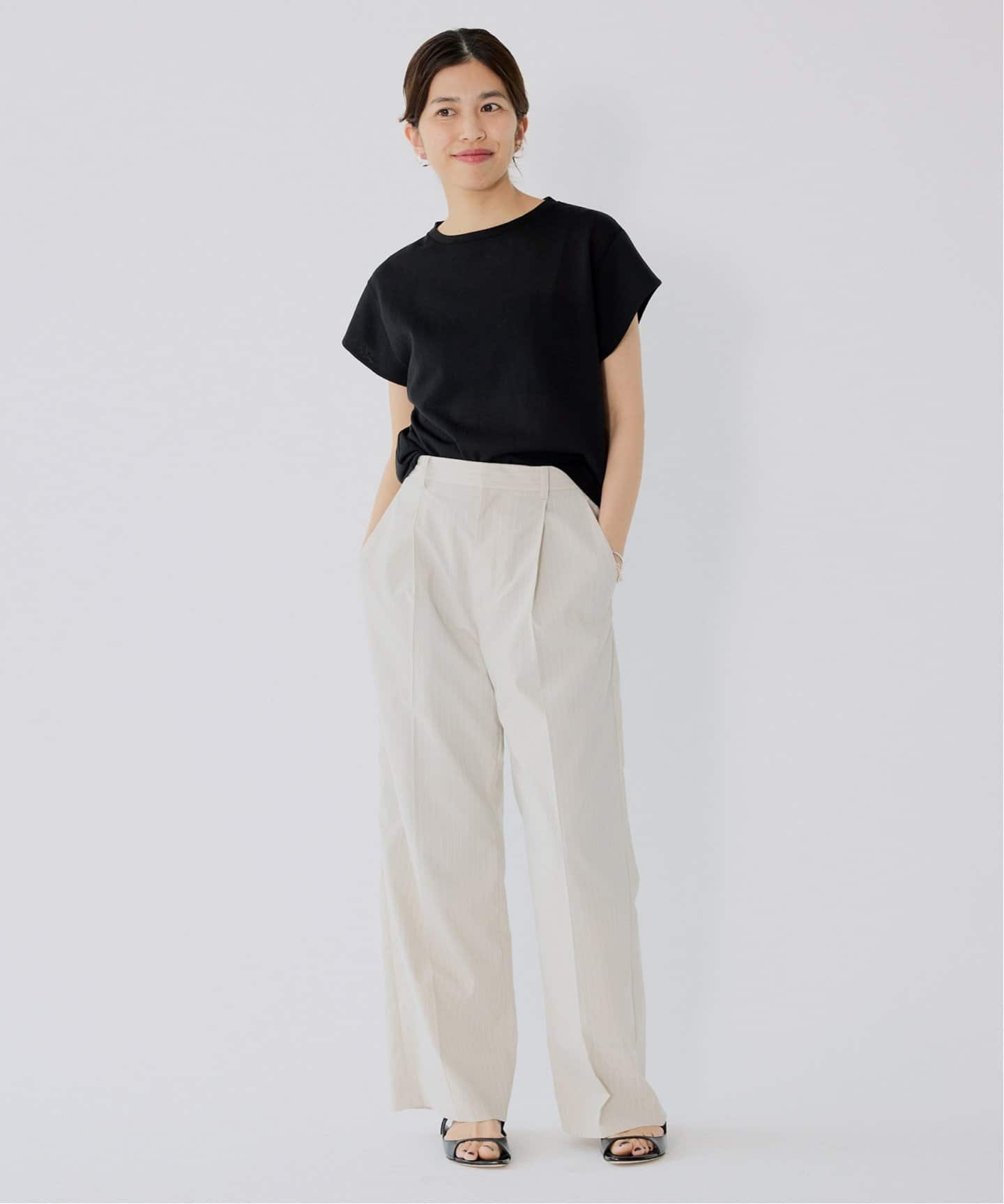 【高価値】 追加》シアーミニ裏毛 Tシャツ（Tシャツ／カットソー）｜IENA トップス