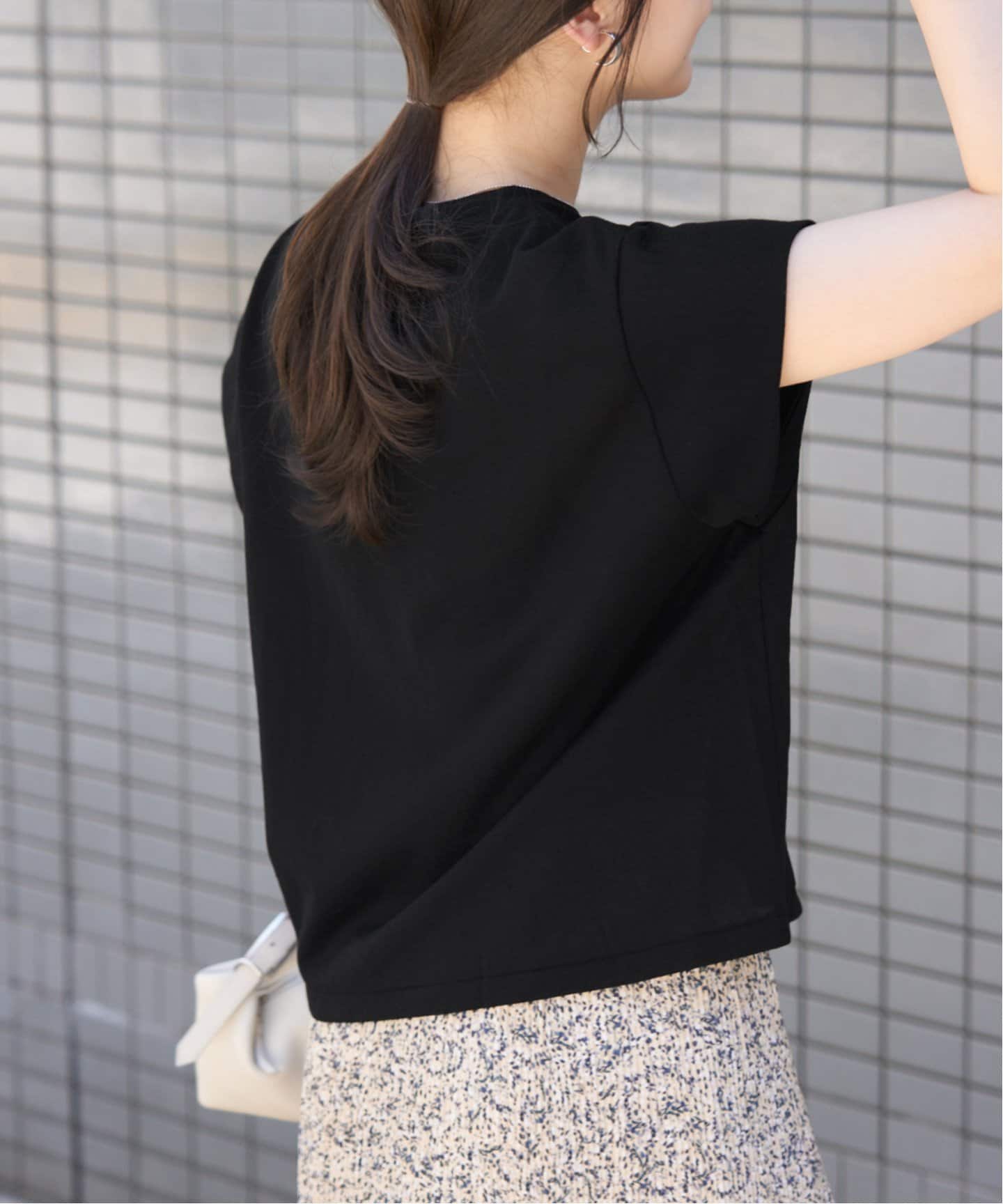 ⭐︎新品未使用　イエナ　シアーミニ裏毛 Tシャツ　ブラック 追加》シアーミニ裏毛 Tシャツ（Tシャツ／カットソー）｜IENA