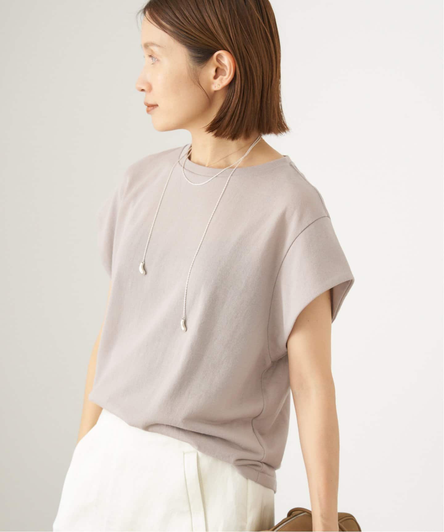 IENA　シアーミニ裏毛 Tシャツ　ホワイト 追加》シアーミニ裏毛 Tシャツ（Tシャツ/カットソー）｜IENA