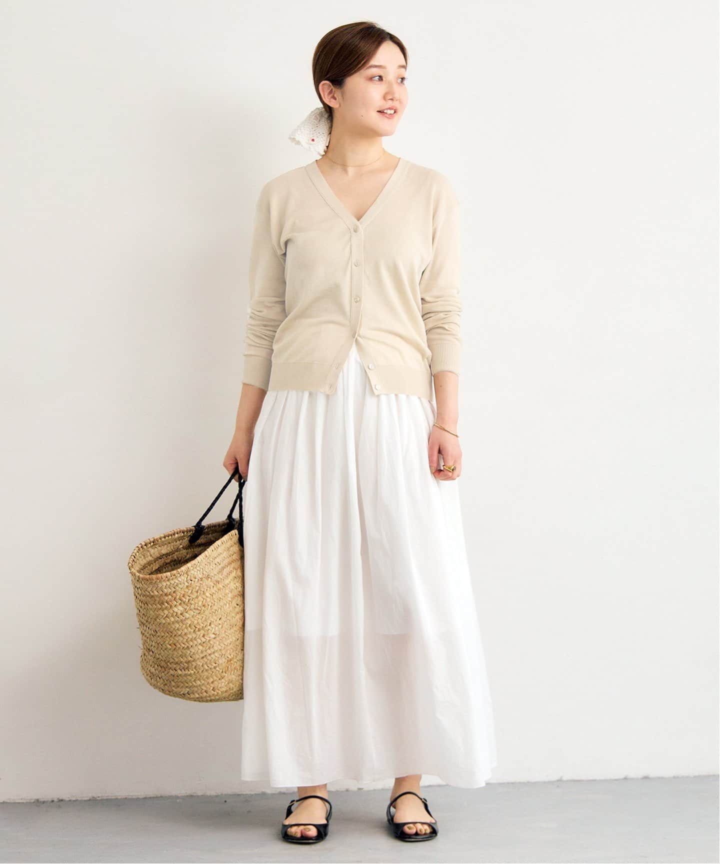 80/2 Mer-Cotton セーターマシーン Vネックカーディガン