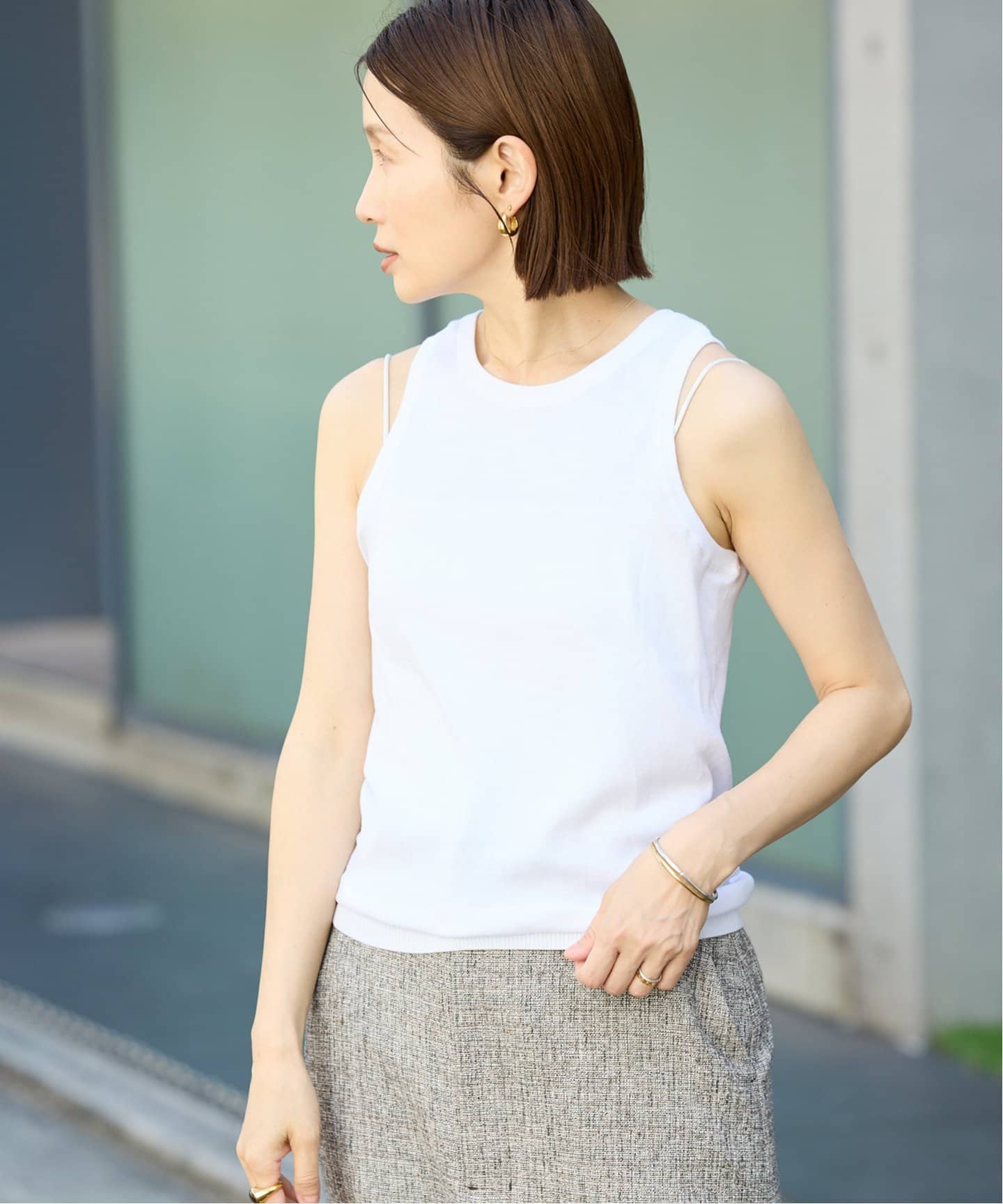 IENA - 【美品】IENA トップス Mer-Cotton セーターマシーン アメスリトップス（タンクトップ