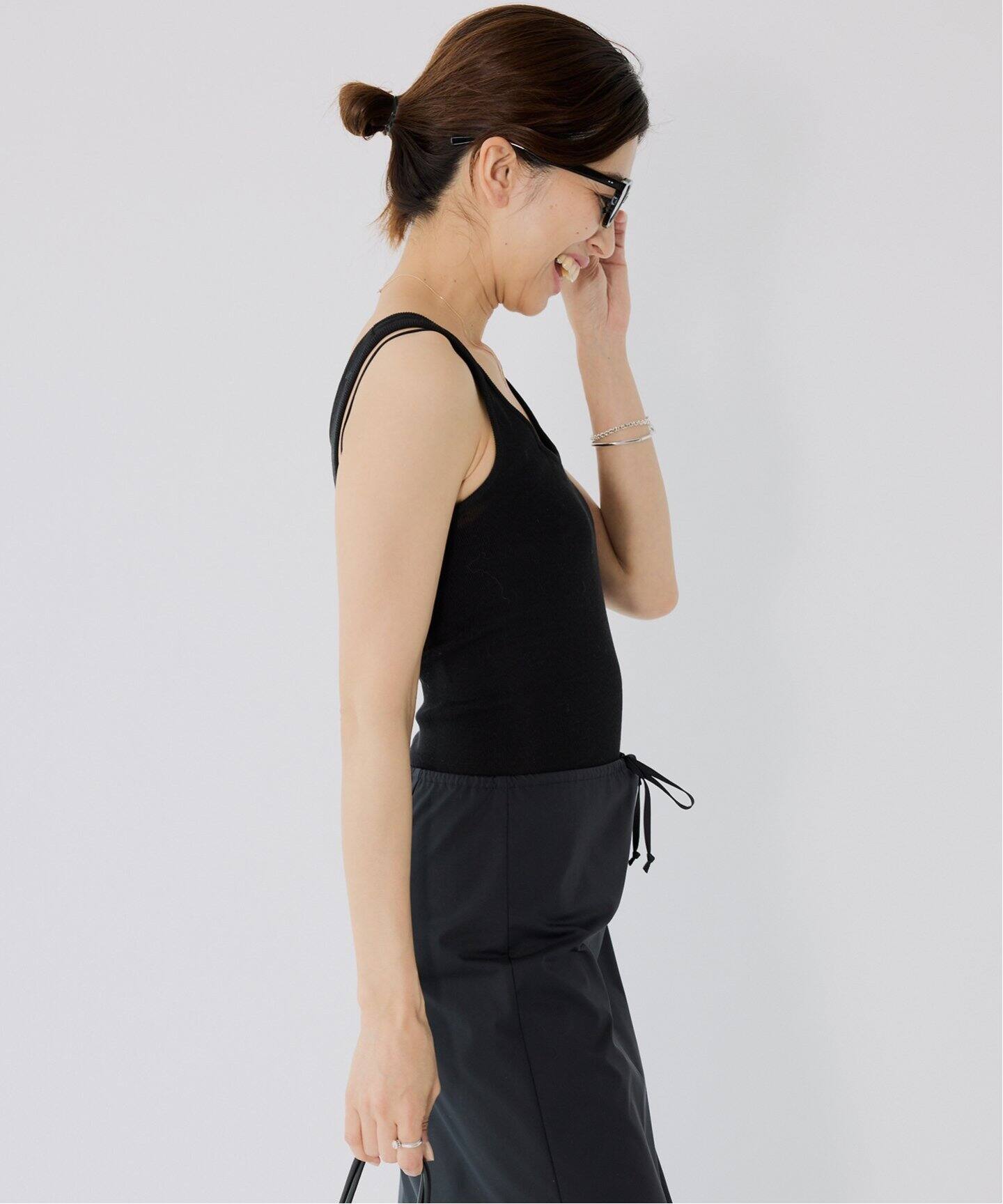 タンクトップ ノースリーブ Mer-Cottonセーターマシーン ノースリーブ レディース IENA タンクトップ ノースリーブ Mer-Cotton セーターマシーン