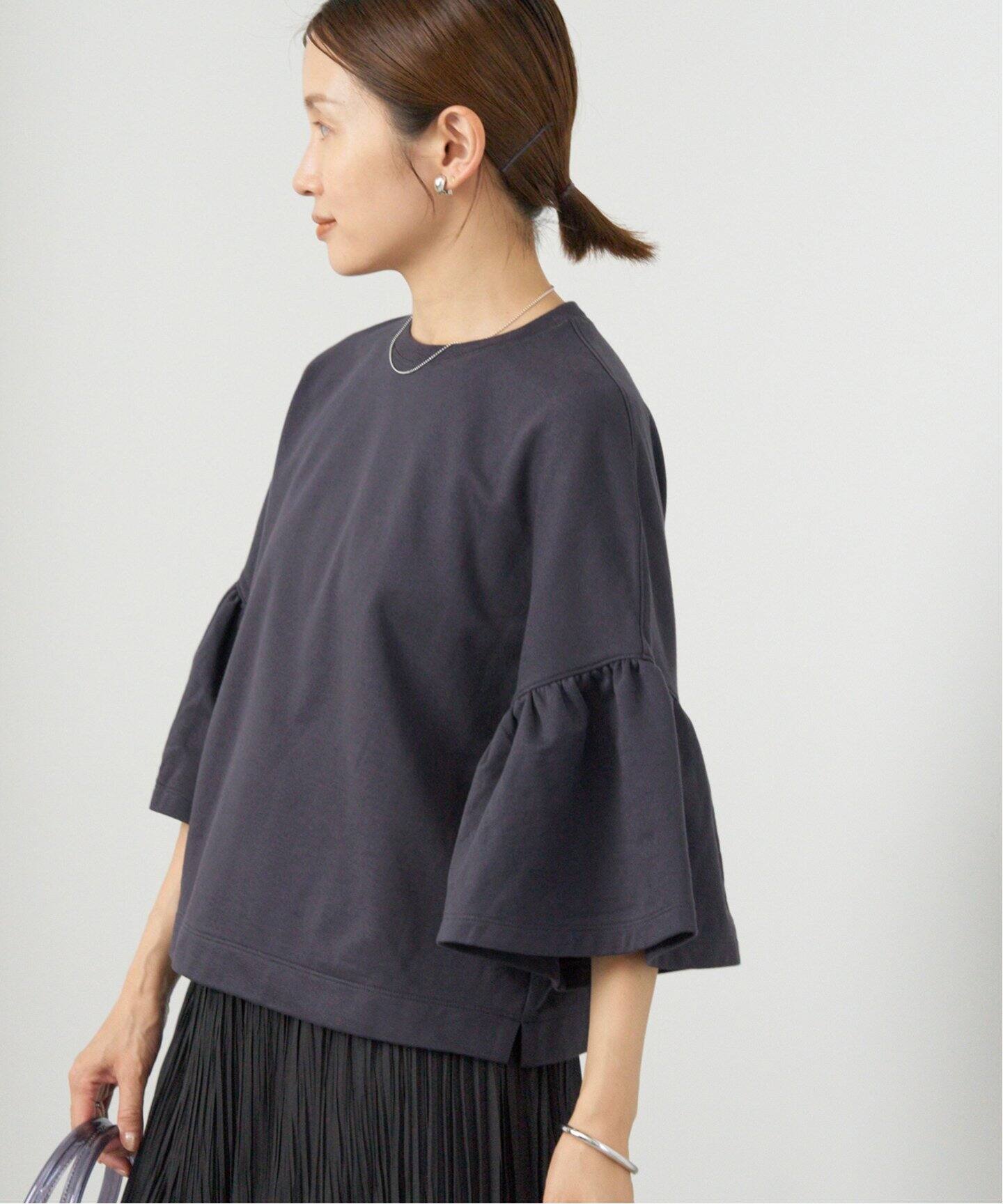 エアーミニ裏毛 ギャザー袖プルオーバー（Tシャツ／カットソー）｜IENA 
