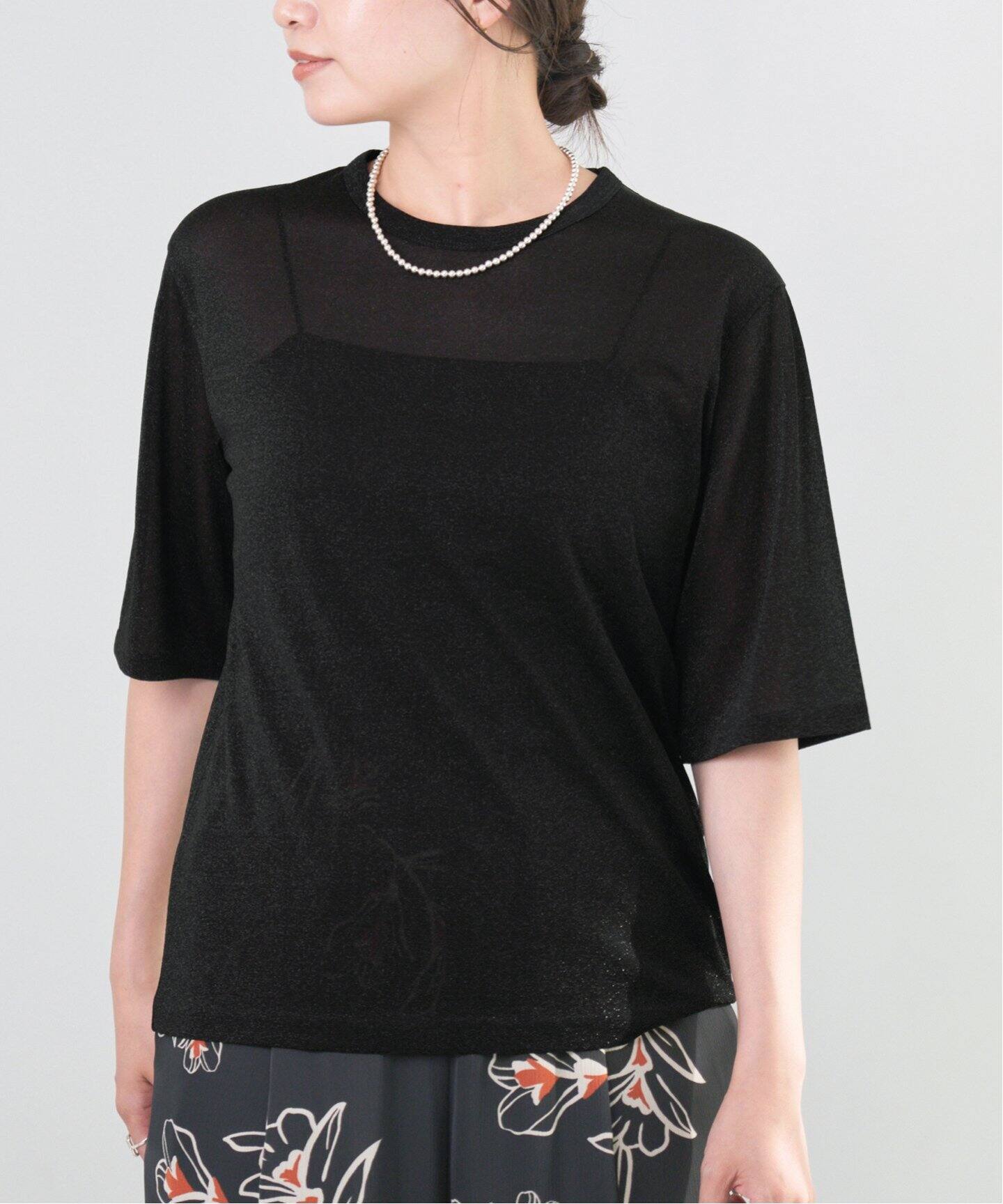 IENA ラメ Tシャツ　シルバー ラメ Tシャツ（Tシャツ／カットソー）｜IENA（イエナ）の通販