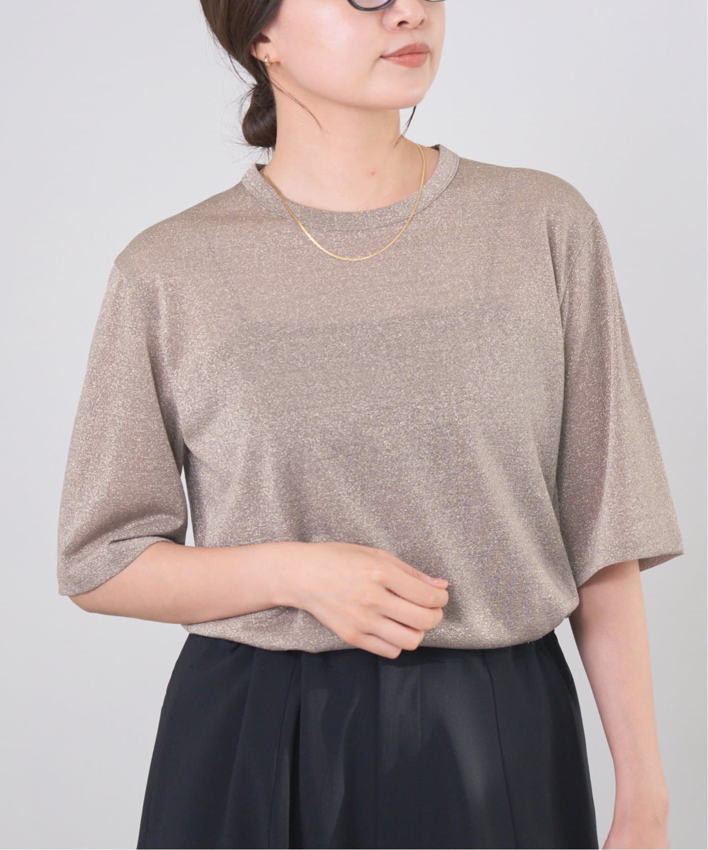 IENA　　ラメ Tシャツ ラメ Tシャツ（Tシャツ／カットソー）｜IENA（イエナ）の通販