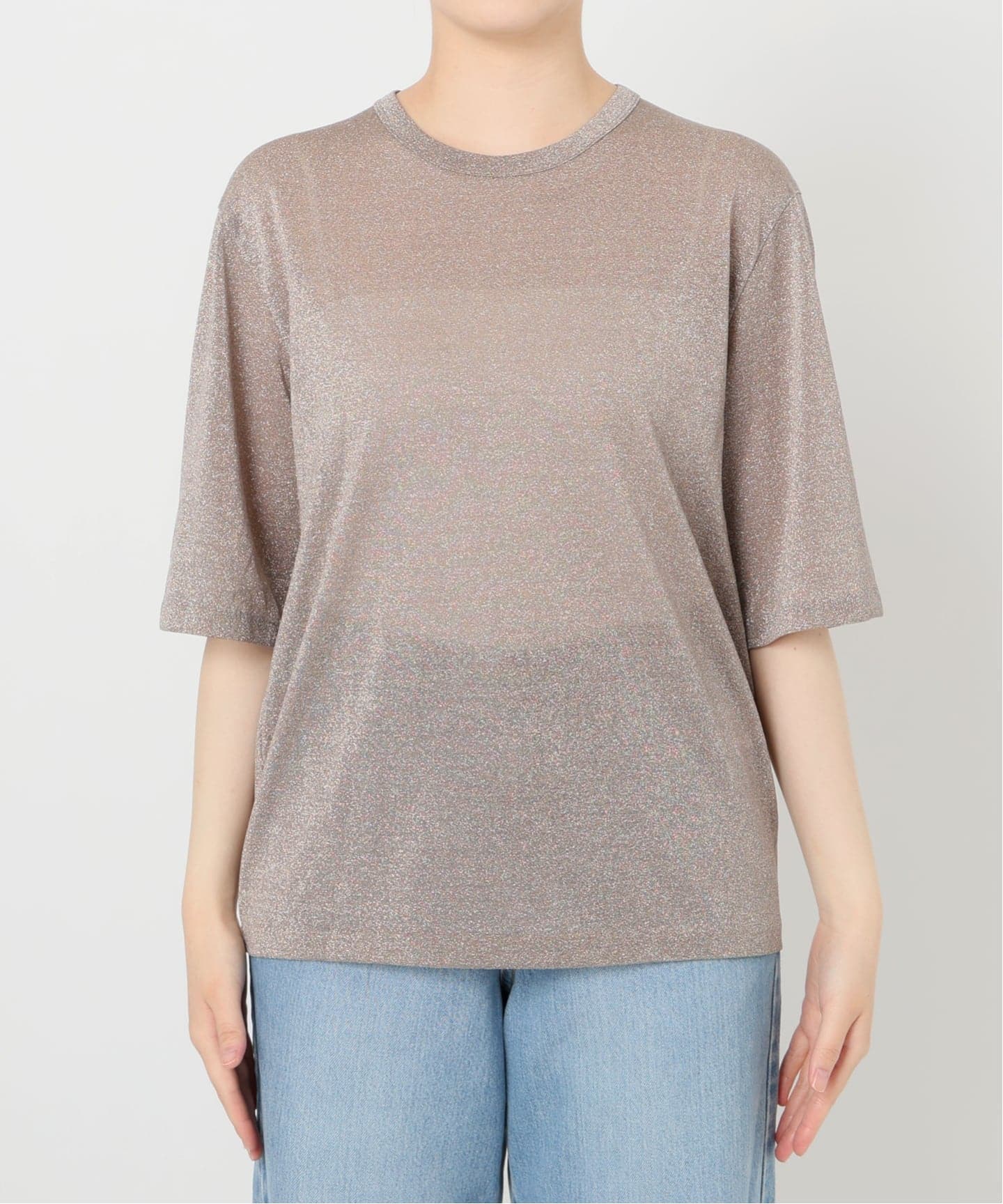 IENA 未使用タグつき ラメ Tシャツ 2025AW シルバー　フリーサイズ 追加》ラメ Tシャツ（Tシャツ／カットソー）｜IENA（イエナ）の
