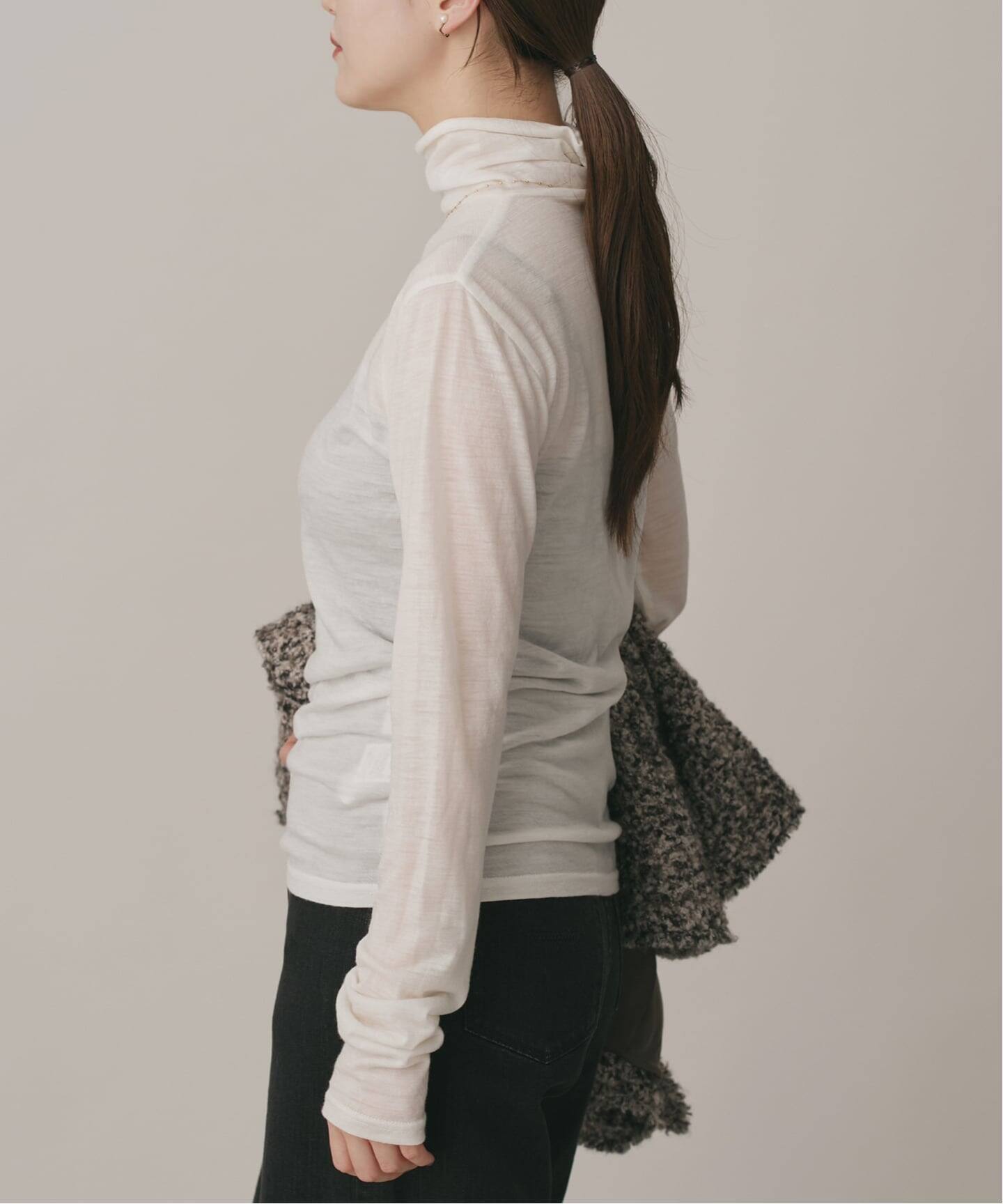 追加》Super120's ウールタートルプルオーバー（Tシャツ／カットソー