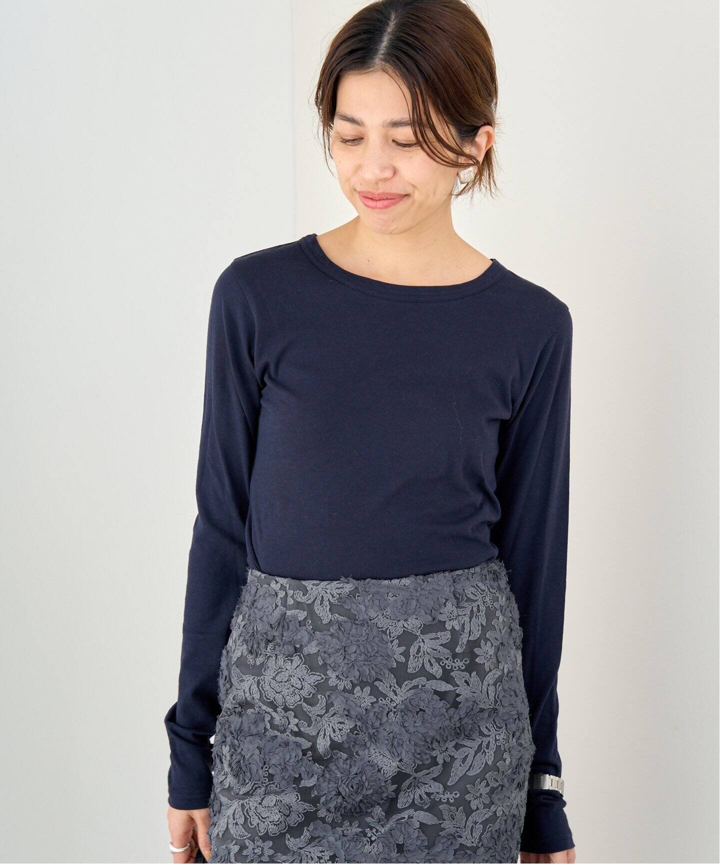 新品‼️IENA  シルク100% カットソー コットンシルクテンジク クループルオーバー（Tシャツ／カットソー