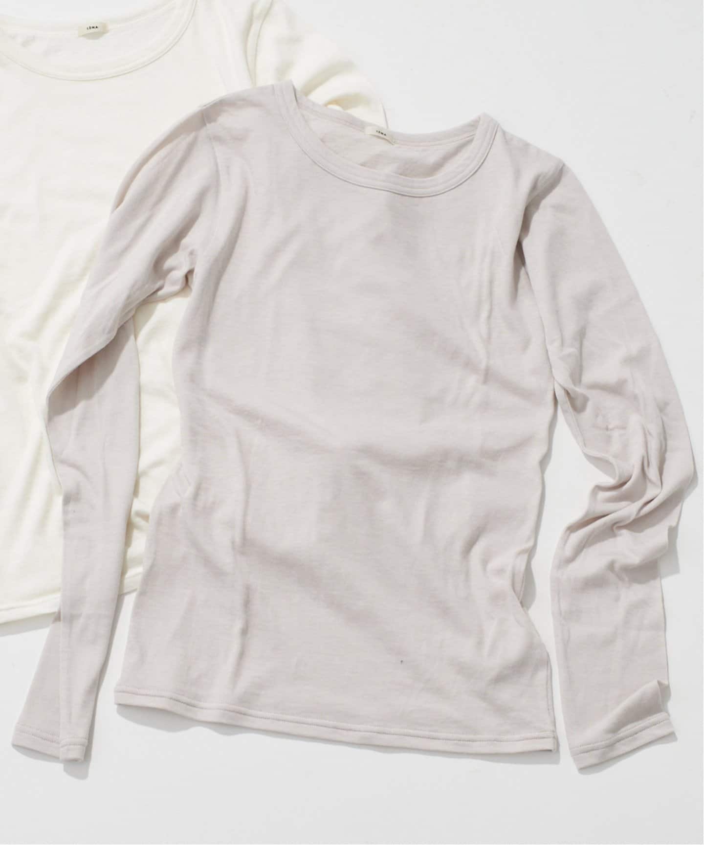 コットンシルクテンジク クループルオーバー（Tシャツ／カットソー