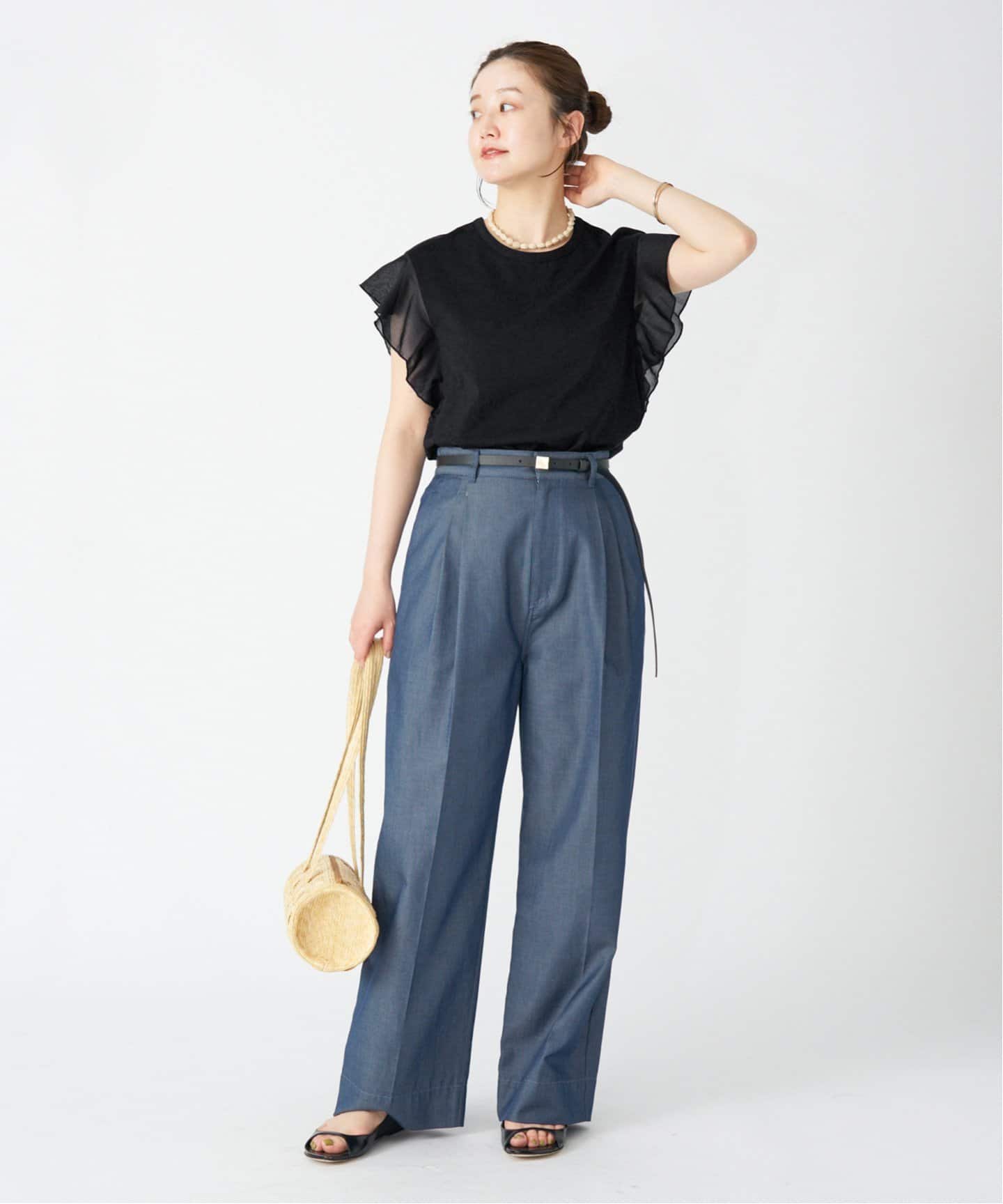 IENA◆シアースリーブプルオーバー/コットン/GRY/無地/25-070-900-5020-1-0 IENA(イエナ) / シアースリーブプルオーバー/コットン/GRY/無地