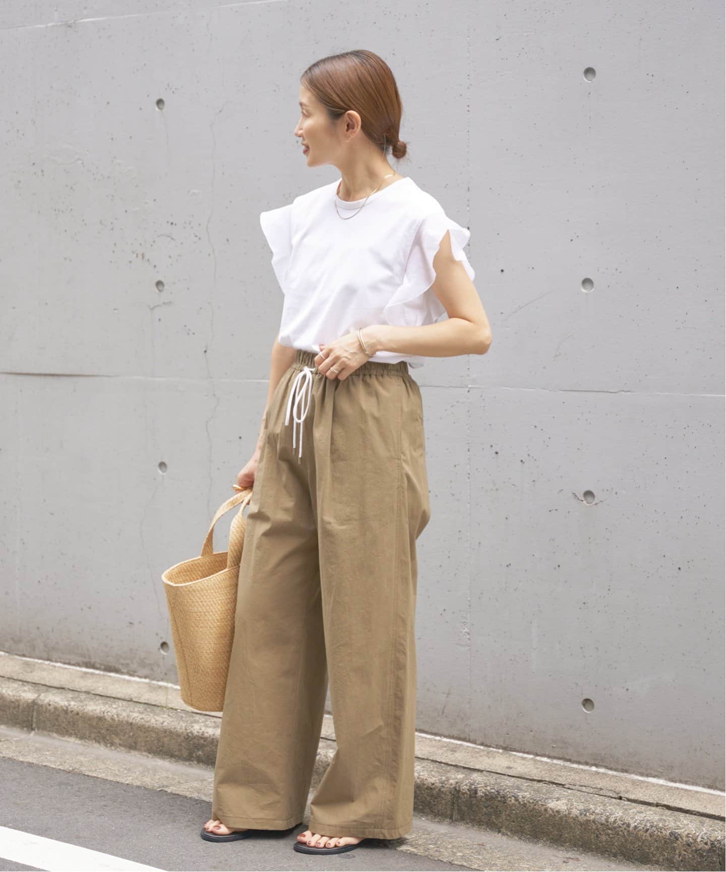 イエナ　2025SS 今季　今期　現行　黒　トップス シアースリーブプルオーバー セール】シアースリーブプルオーバー（Tシャツ/カットソー