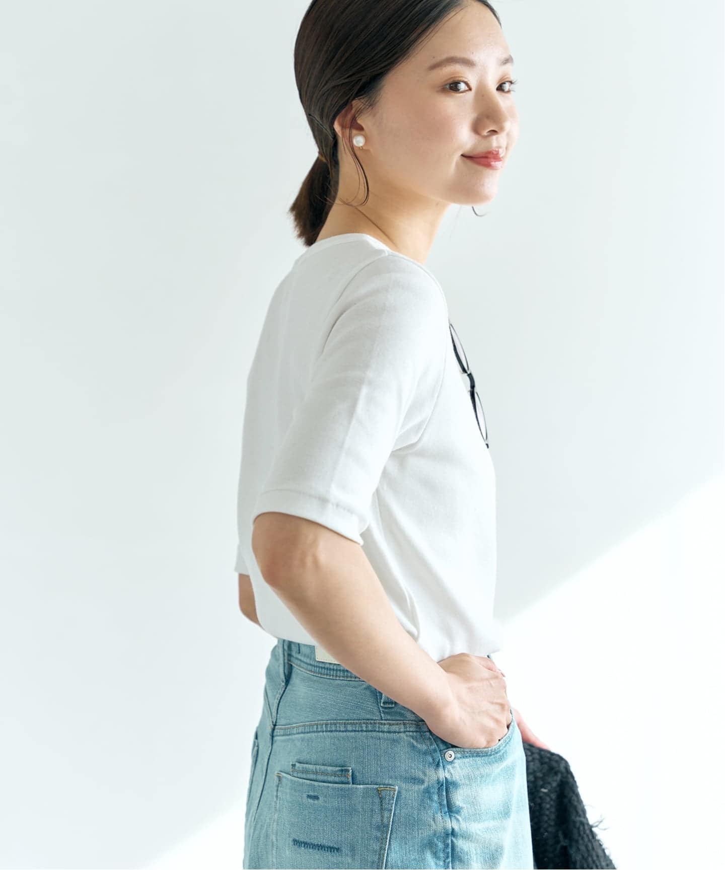 IENA イエナ　コットンフライスハーフスリーブプルオーバー 追加2》コットンフライスハーフスリーブプルオーバー（Tシャツ