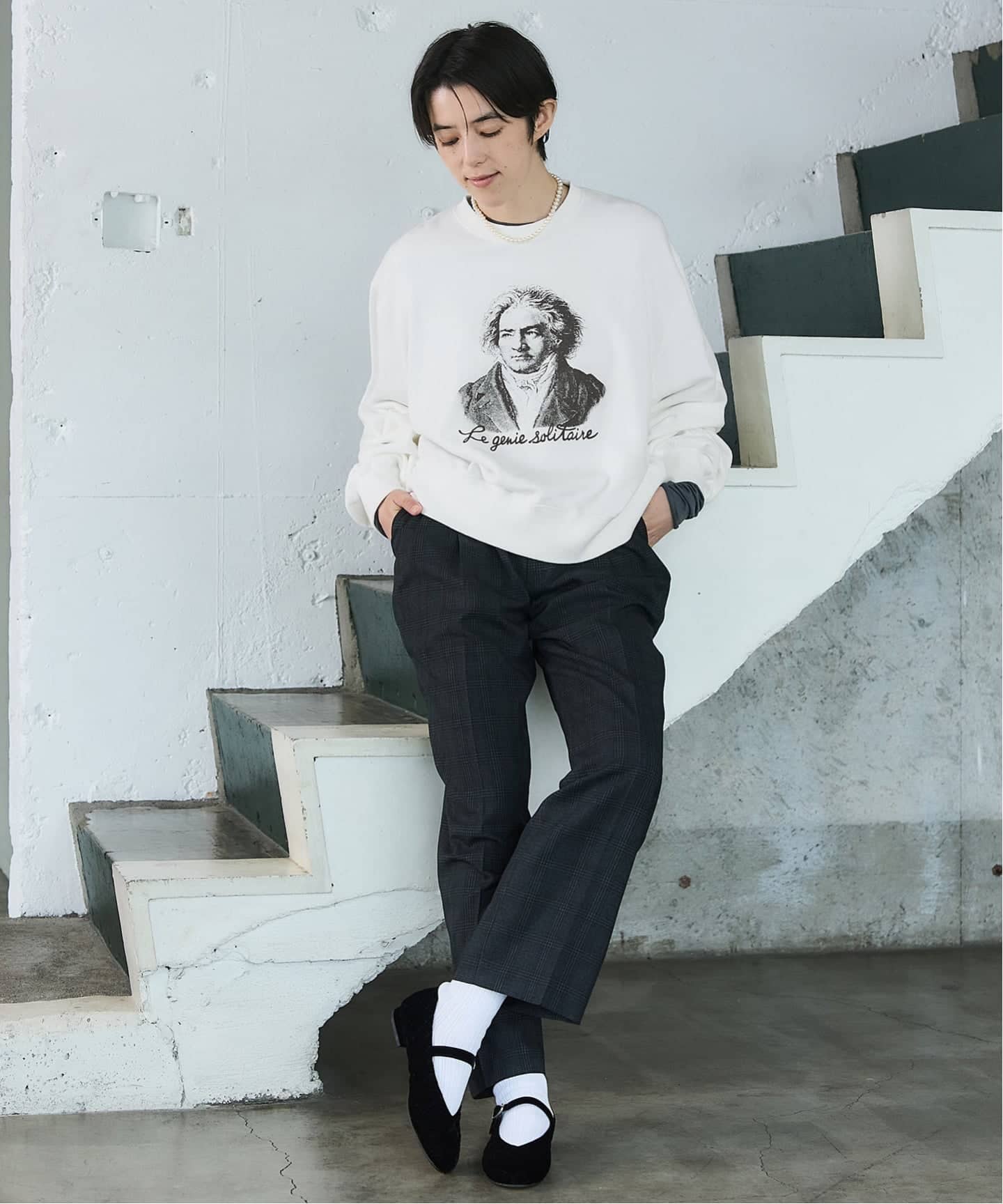 ベートーヴェン スウェット BLACK ベートーヴェンスウェット（スウェット）｜IENA（イエナ