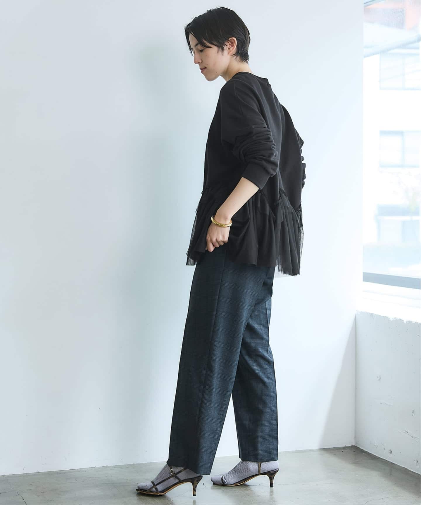 BLACK チュールフリルスウェット（スウェット）｜IENA（イエナ）の通販