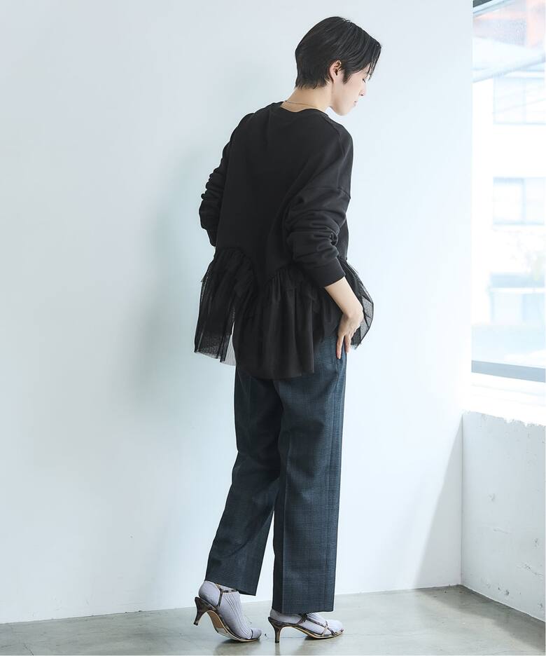 BLACK チュールフリルスウェット（スウェット）｜IENA（イエナ）の通販 