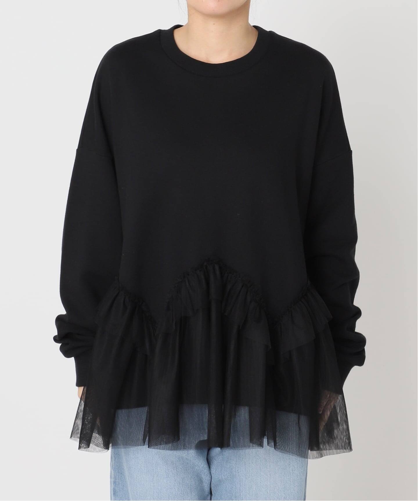 BLACK チュールフリルスウェット（スウェット）｜IENA（イエナ）の通販