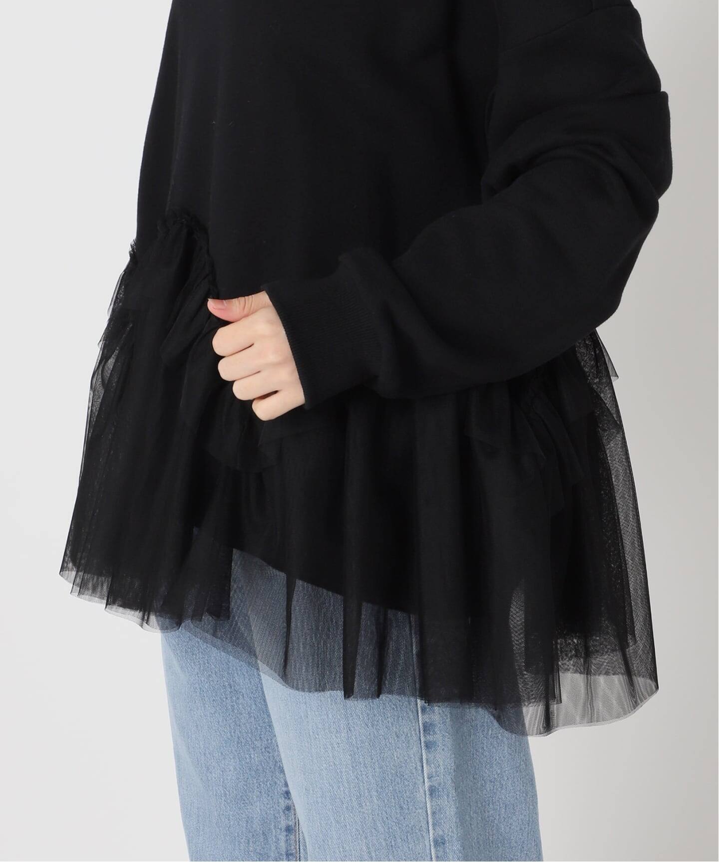 BLACK チュールフリルスウェット（スウェット）｜IENA（イエナ）の通販