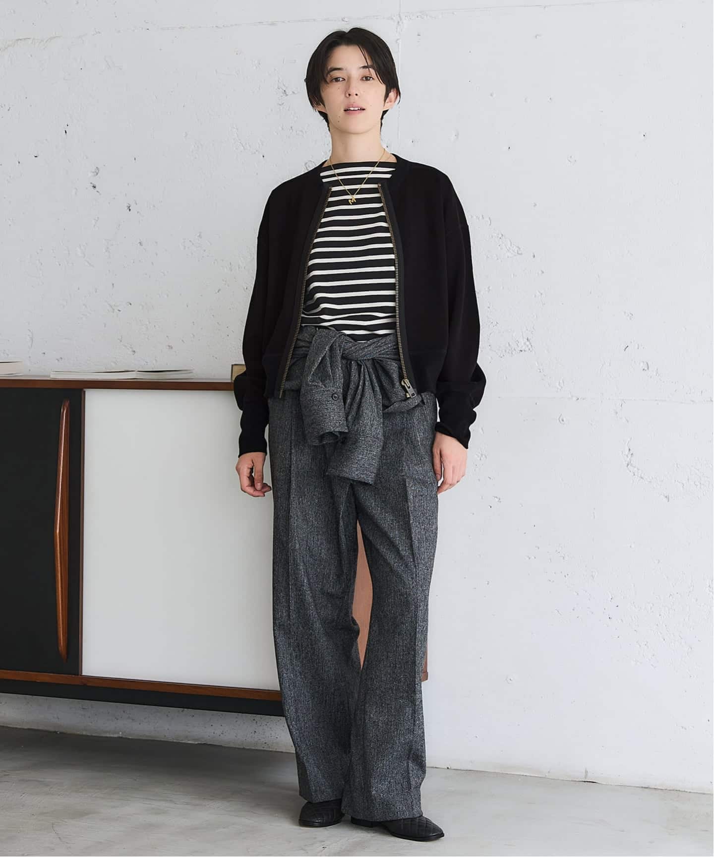 【IENA BLACK】 アンクルスウェット 2024AW BLACK アンクルスウェット（Tシャツ／カットソー）｜IENA