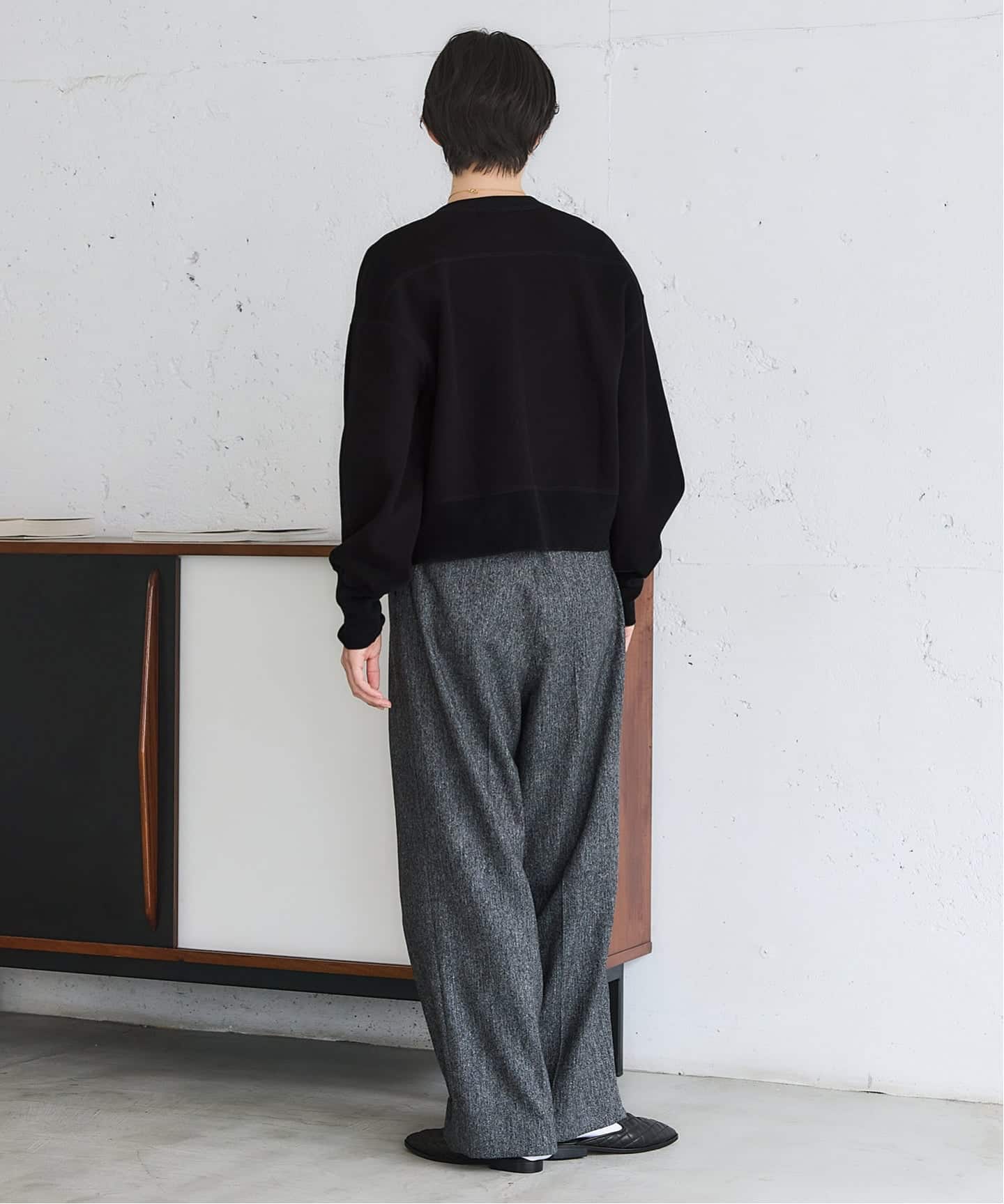 【IENA BLACK】 アンクルスウェット 2024AW IENA BLACK】 アンクルスウェット 2024AW BLACK アンクル