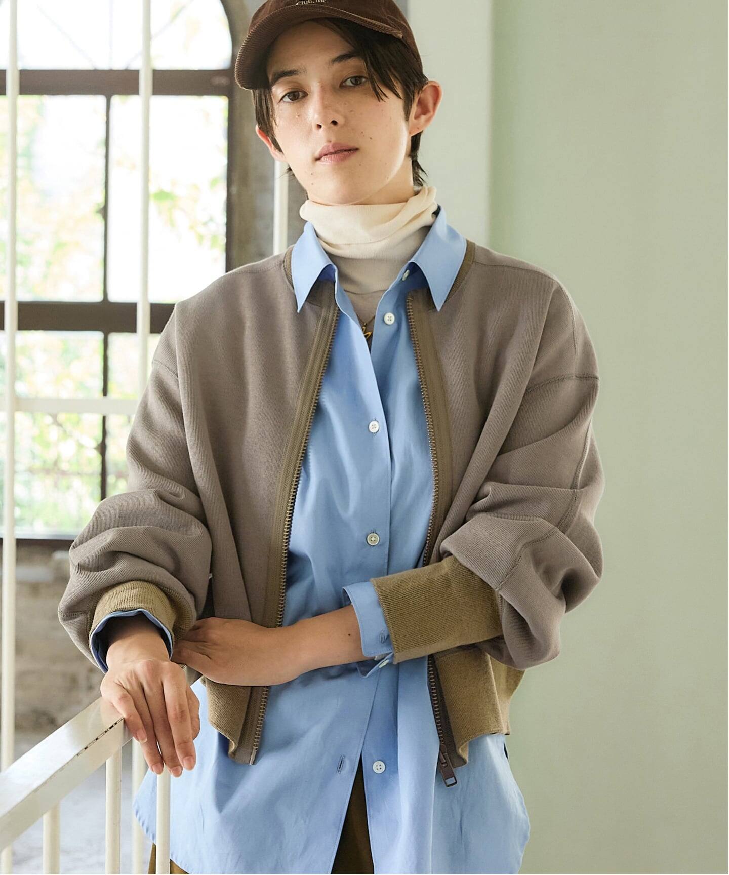 追加2》BLACK ジップアップスウェット（スウェット）｜IENA（イエナ