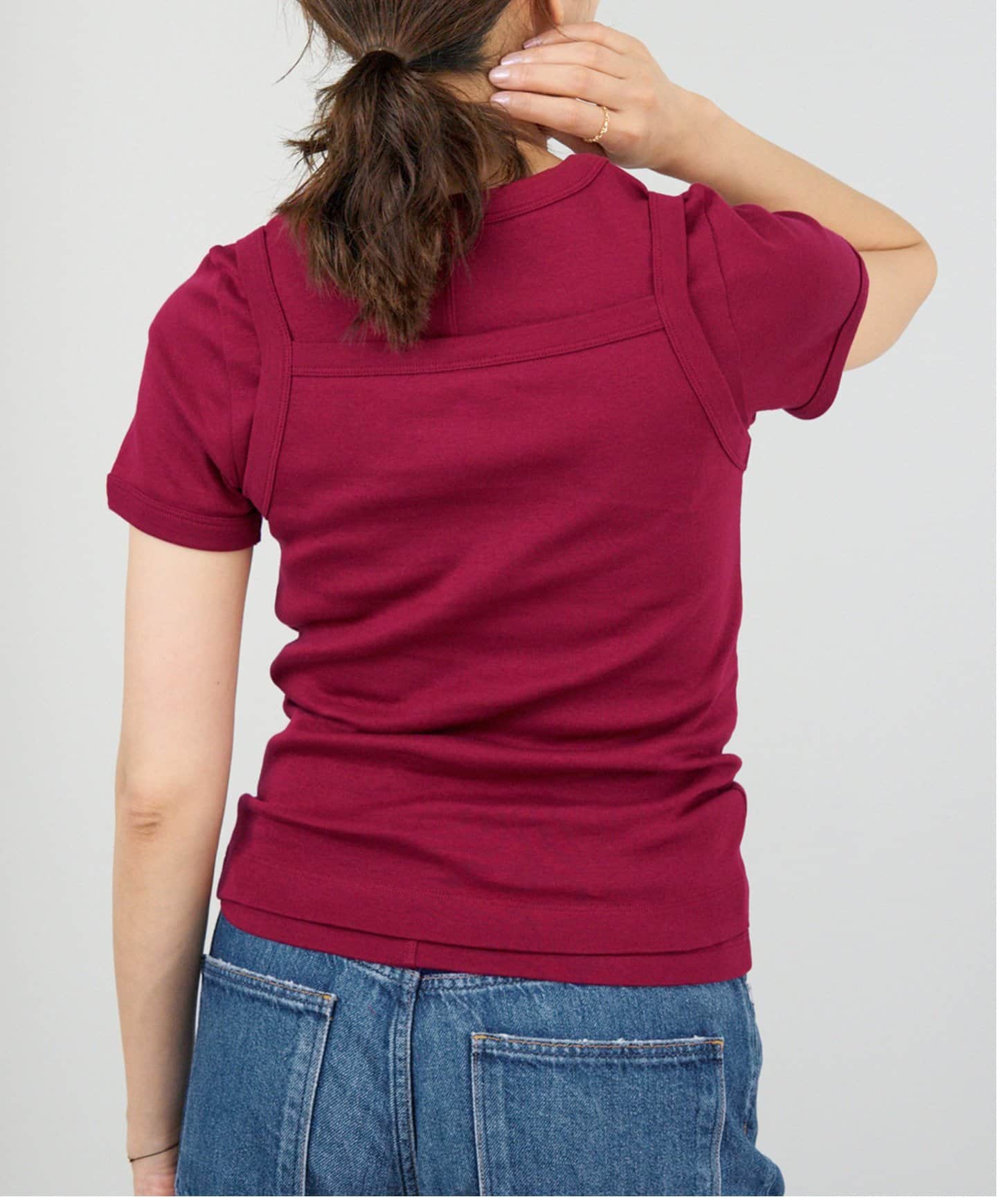 IENA FLORE FLORE CAR TEE 半袖 Tシャツ レッド CAR TEE | Red - FLORE FLORE