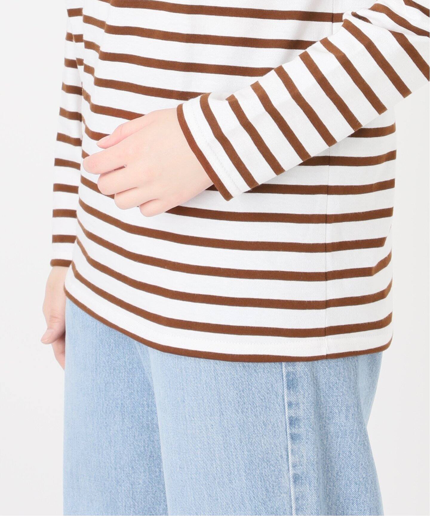 IENA セントジェームス 別注 MORLAIX モーレ ボーダー　ブラウン　3 SAINT JAMES/セントジェームス 別注 MORLAIX/モーレ ボーダー（T