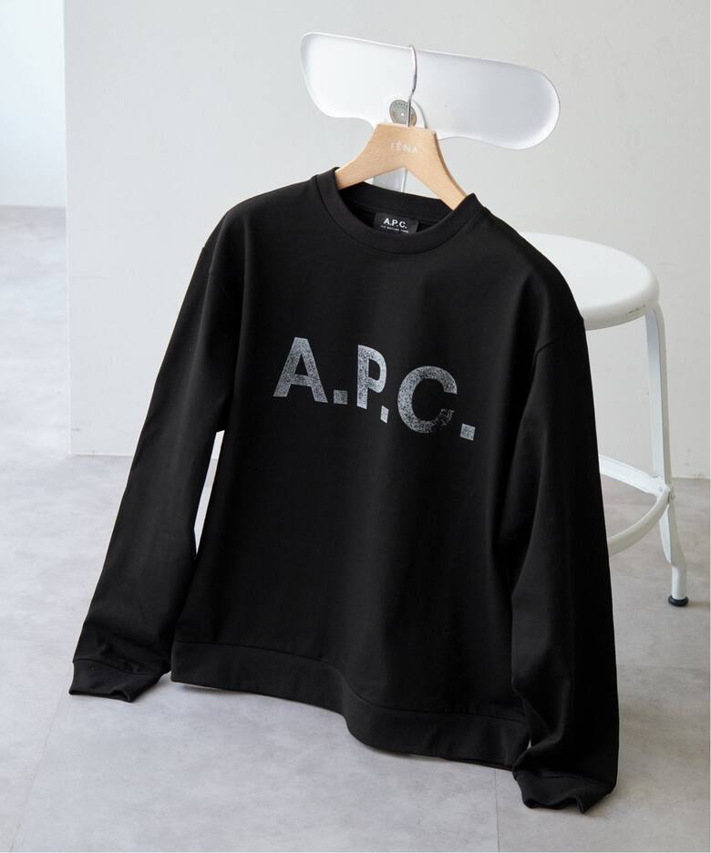 A.P.C./アーペーセー 別注 ロゴプリント 裏毛ロングスリーブシャツ（T  