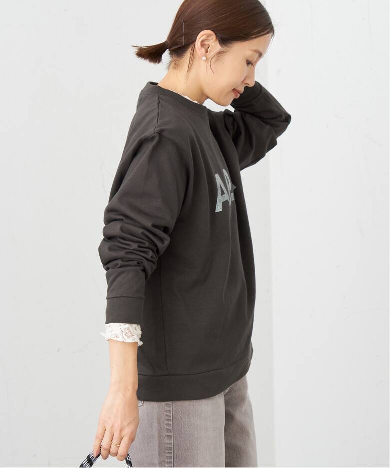 A.P.C./アーペーセー 別注 ロゴプリント 裏毛ロングスリーブシャツ（T  