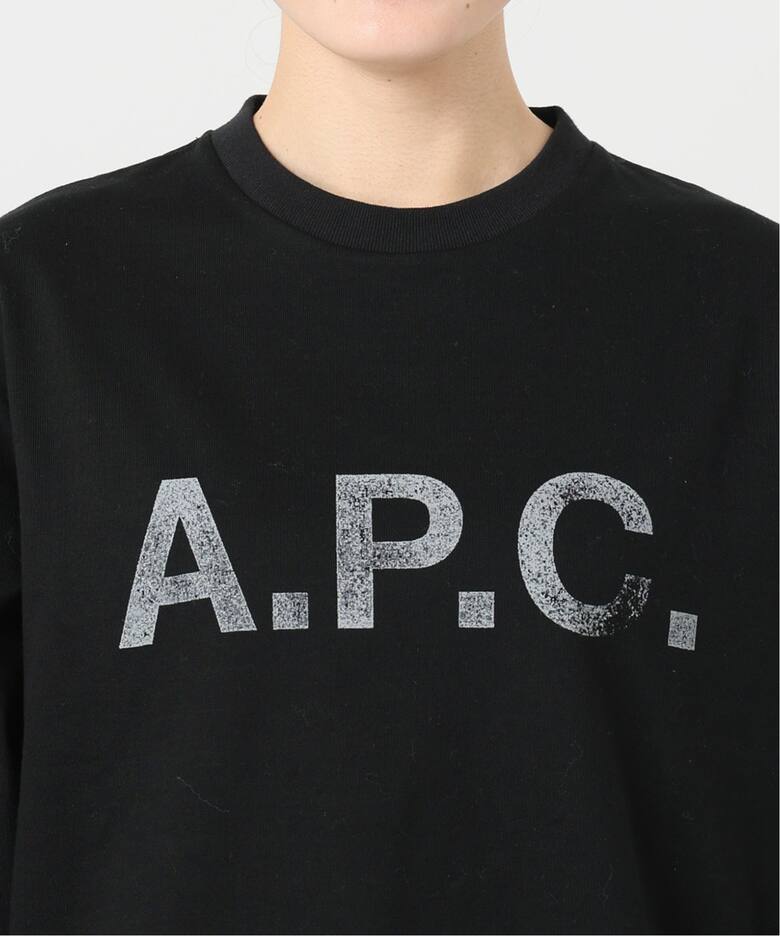 A.P.C./アーペーセー 別注 ロゴプリント 裏毛ロングスリーブシャツ（T  
