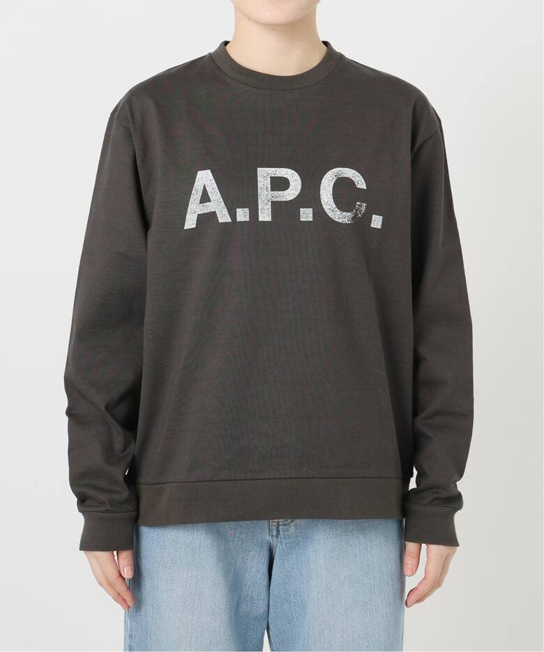 A.P.C./アーペーセー 別注 ロゴプリント 裏毛ロングスリーブシャツ（T  