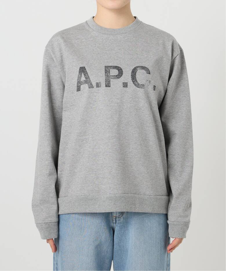 A.P.C./アーペーセー 別注 ロゴプリント 裏毛ロングスリーブシャツ（T 