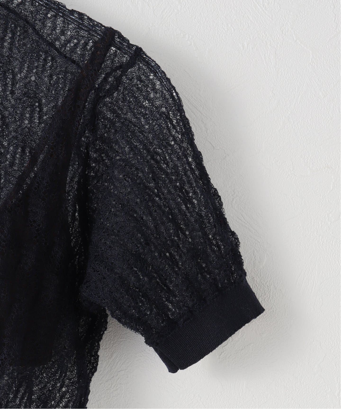 ナイスナイスモーメント NICENICE MOMENT レース ニット トップカットソー ブラック サイズ：S NICENICE MOMENT/ナイスナイスモーメント LACE KNIT TOP