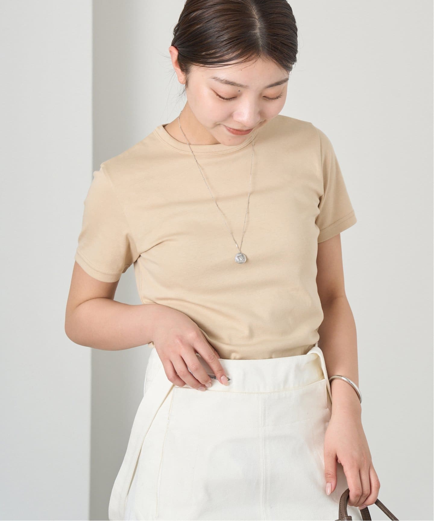 新品♡IENA 別注♡ATON/ 半袖Tシャツ♡黒① ATON/エイトン 別注 SUVIN FRAISE ショートスリーブ Tシャツ（T
