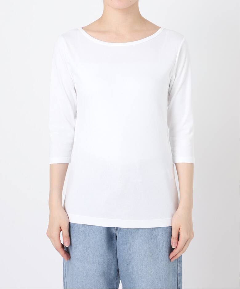 ATON/エイトン 別注 SUVIN FRAISE ボートネック Tシャツ（Tシャツ 