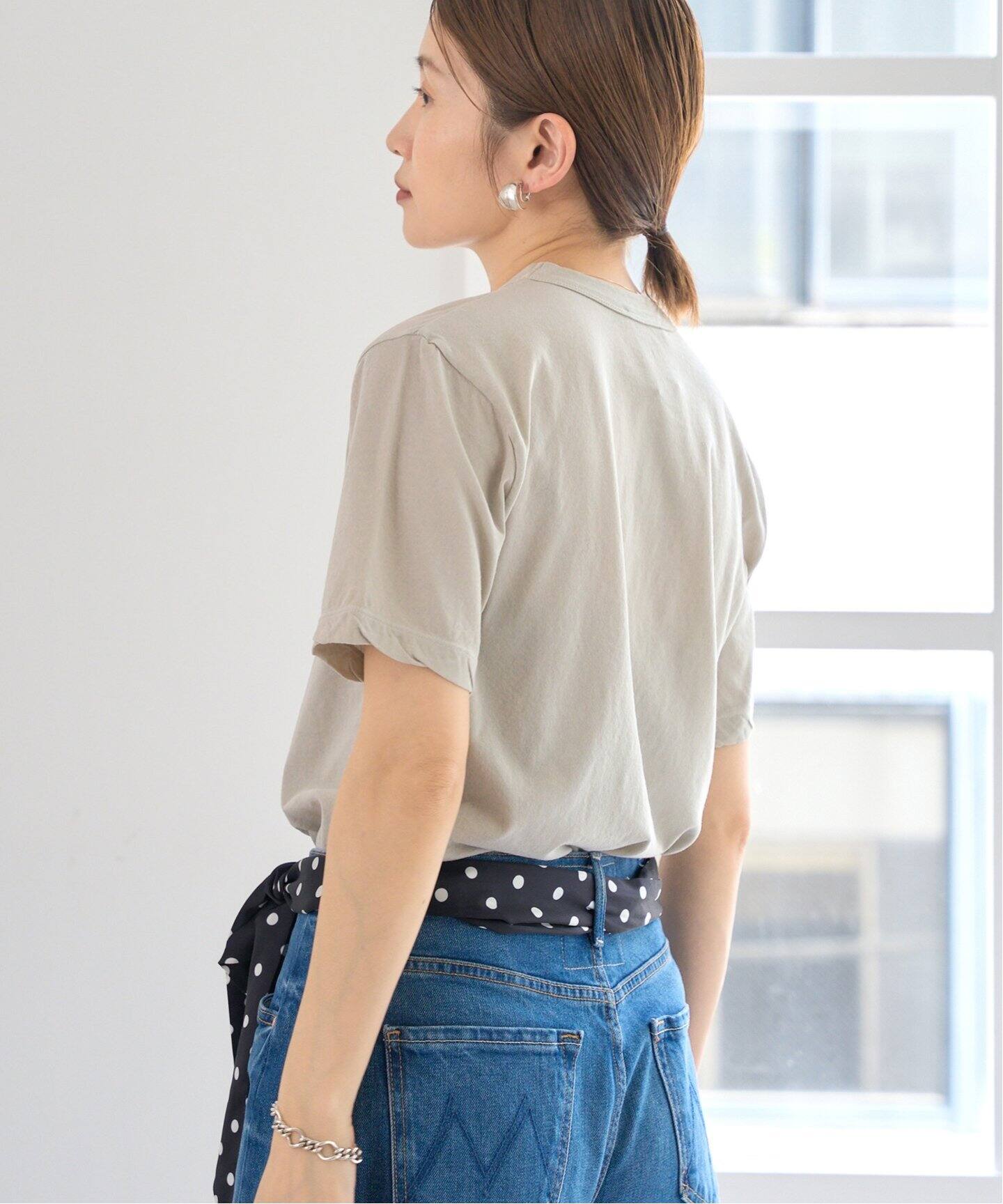 大きな取引 ATON/エイトン 別注 Tシャツ（Tシャツ JERSEY SINGLE FRESCA トップス