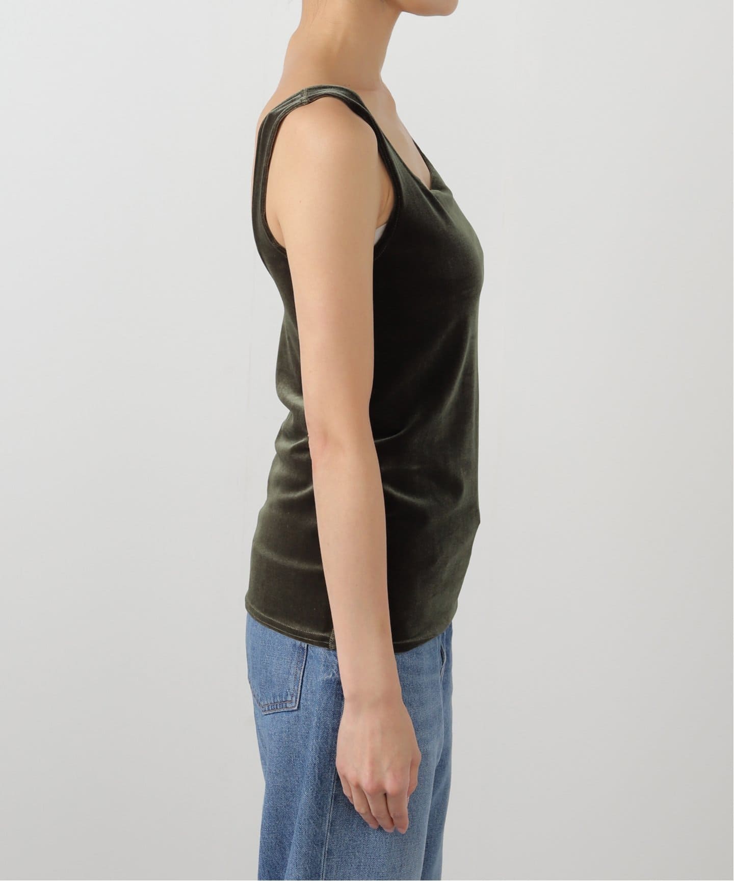 SIMONE WILD/シモーネ ワイルド ベルベットタンクトップ グレーS SIMONE WILD シモーネ ワイルド タンクトップ TOP レディース