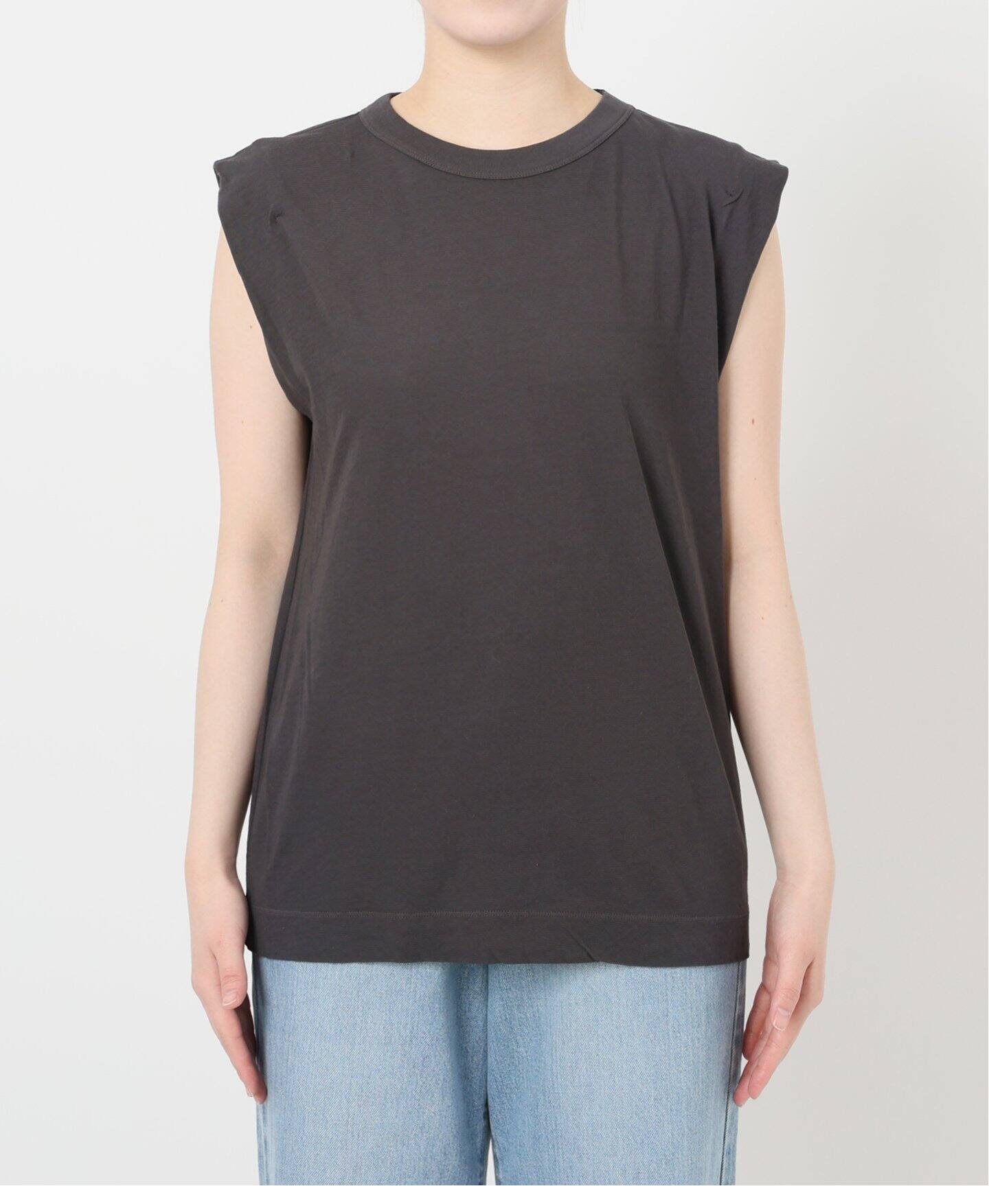 【ATON】 IENA別注カラー 60/FRESCA STANDARD TEE ATON/エイトン FRESCA SINGLE JERSEY ノースリーブ（Tシャツ