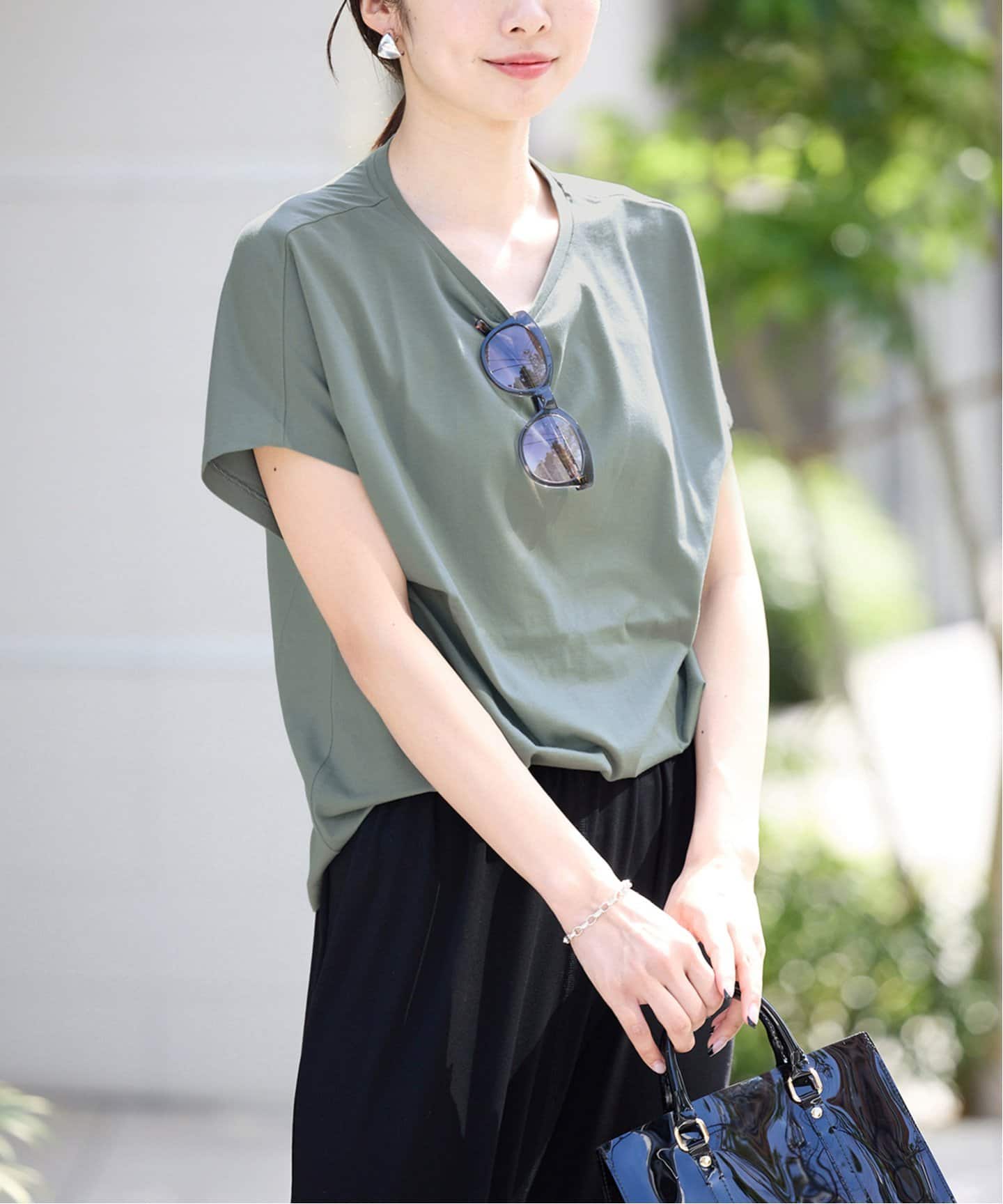 ATON/エイトン SUVIN 60/2 CAP SLEEVE TEE Tシャツ（Tシャツ
