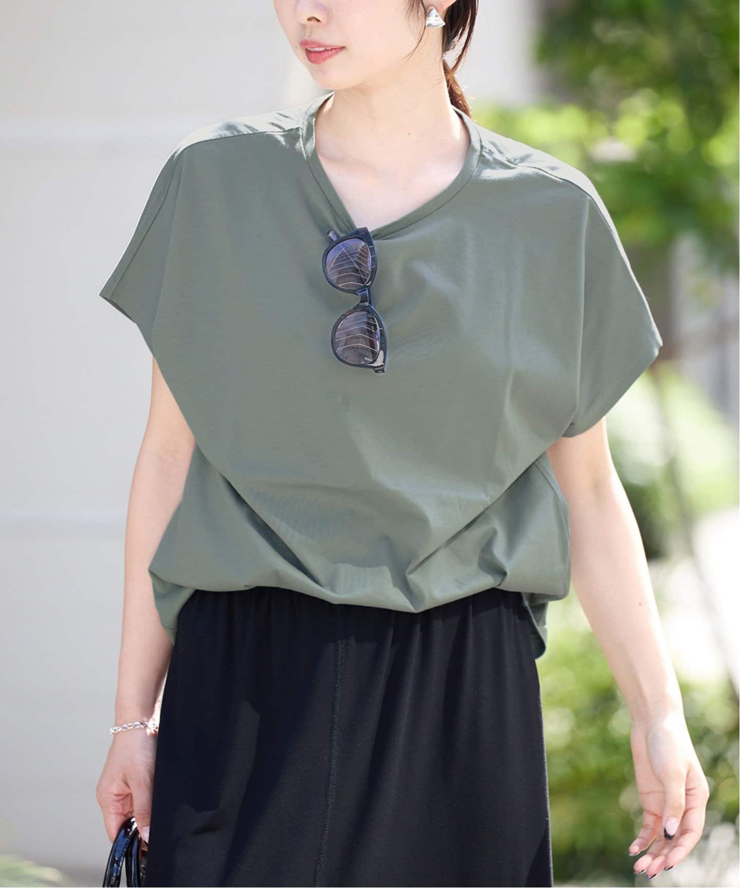 納得できる割引 ATON/エイトン SUVIN Tシャツ（Tシャツ TEE SLEEVE CAP 60/2 トップス