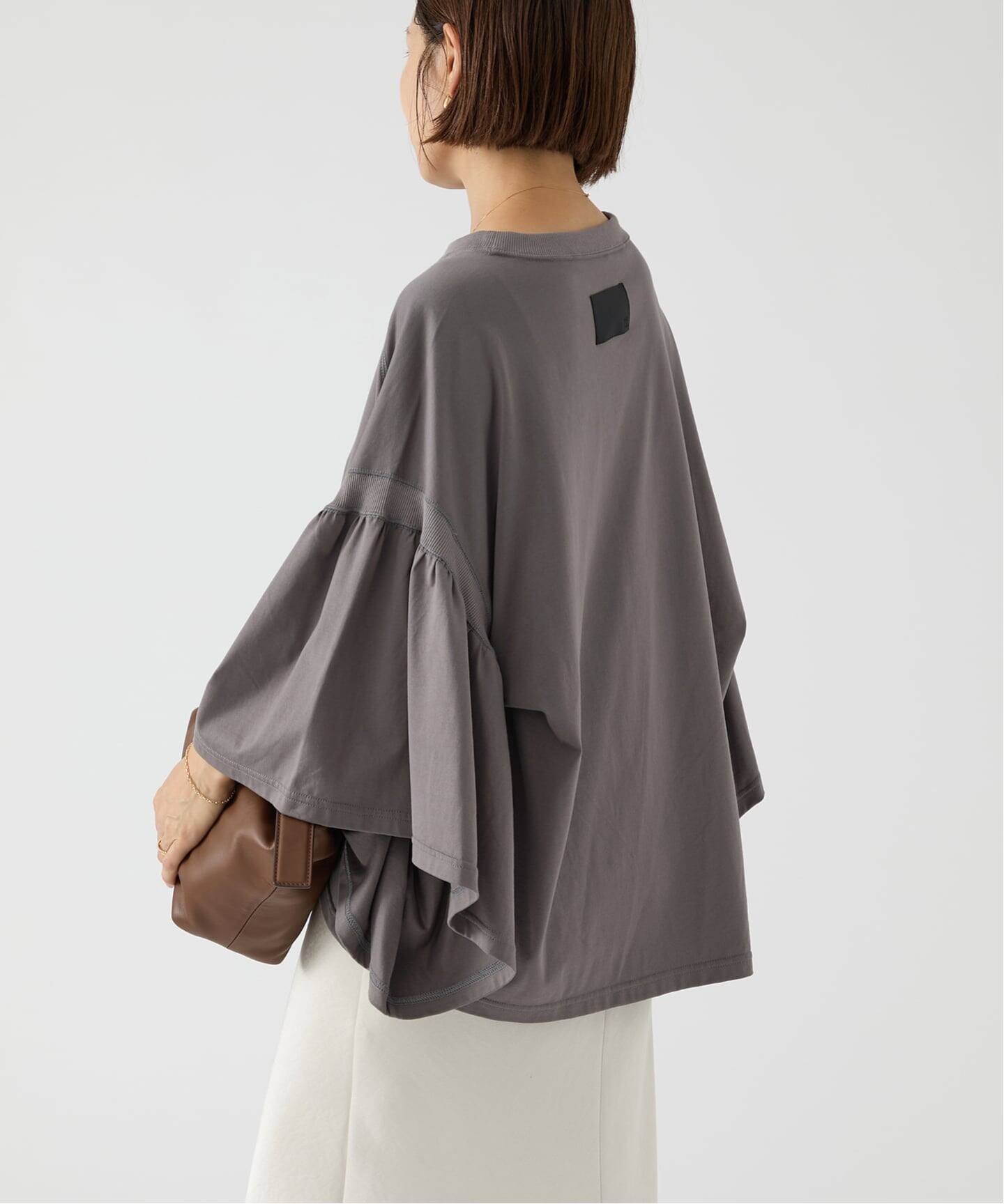 COGTHEBIGSMOKE/コグザビッグスモーク LAURA GATHERED SLV TOP（T 