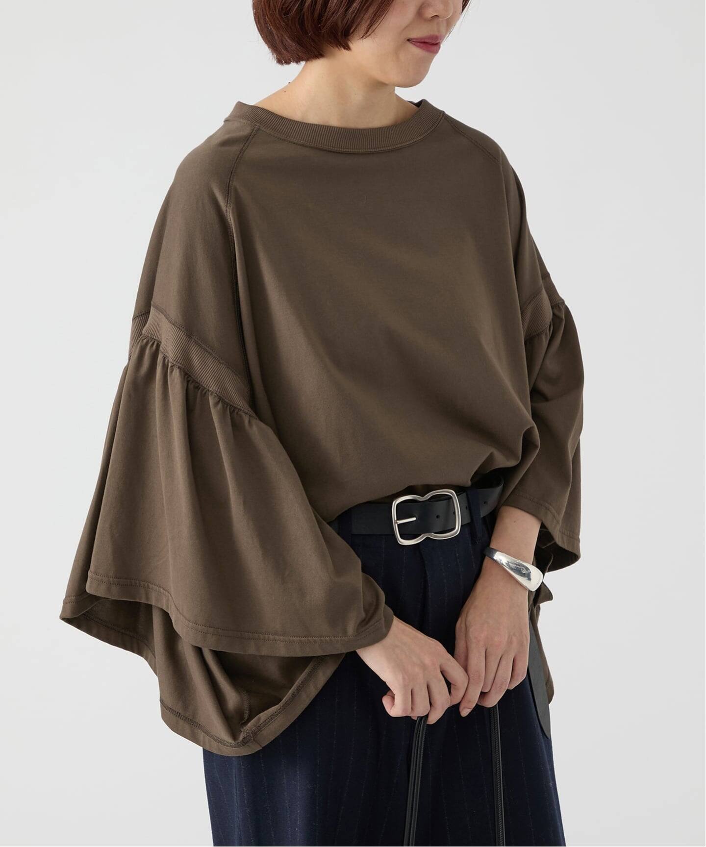 COGTHEBIGSMOKE/コグザビッグスモーク LAURA GATHERED SLV TOP（T 