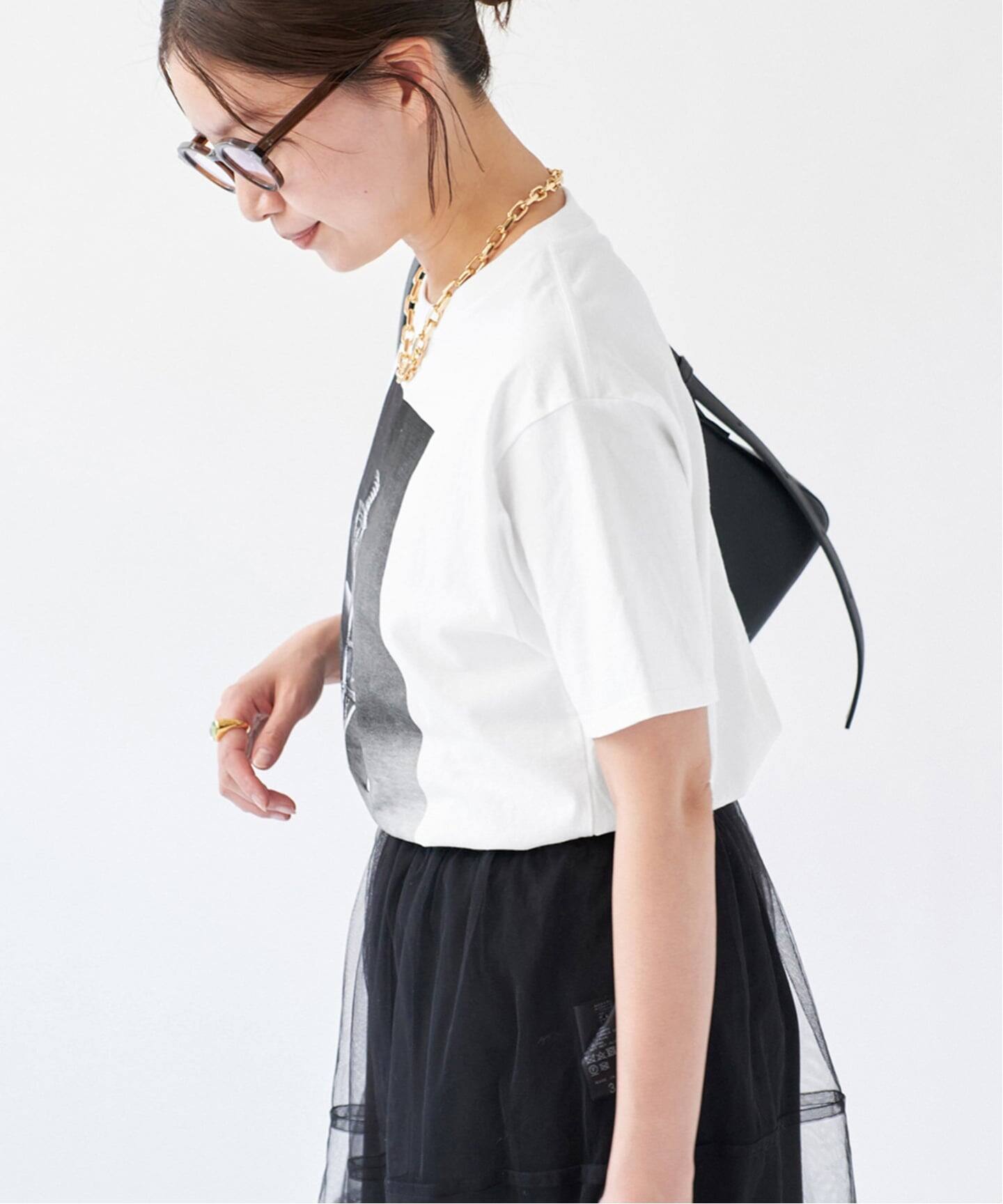 美品クチュール ド アダム　Sam Haskins フォト&ロゴTシャツ COUTURE D'ADAM(クチュール ド アダム)｜【ELLE SHOP 限定】Sam