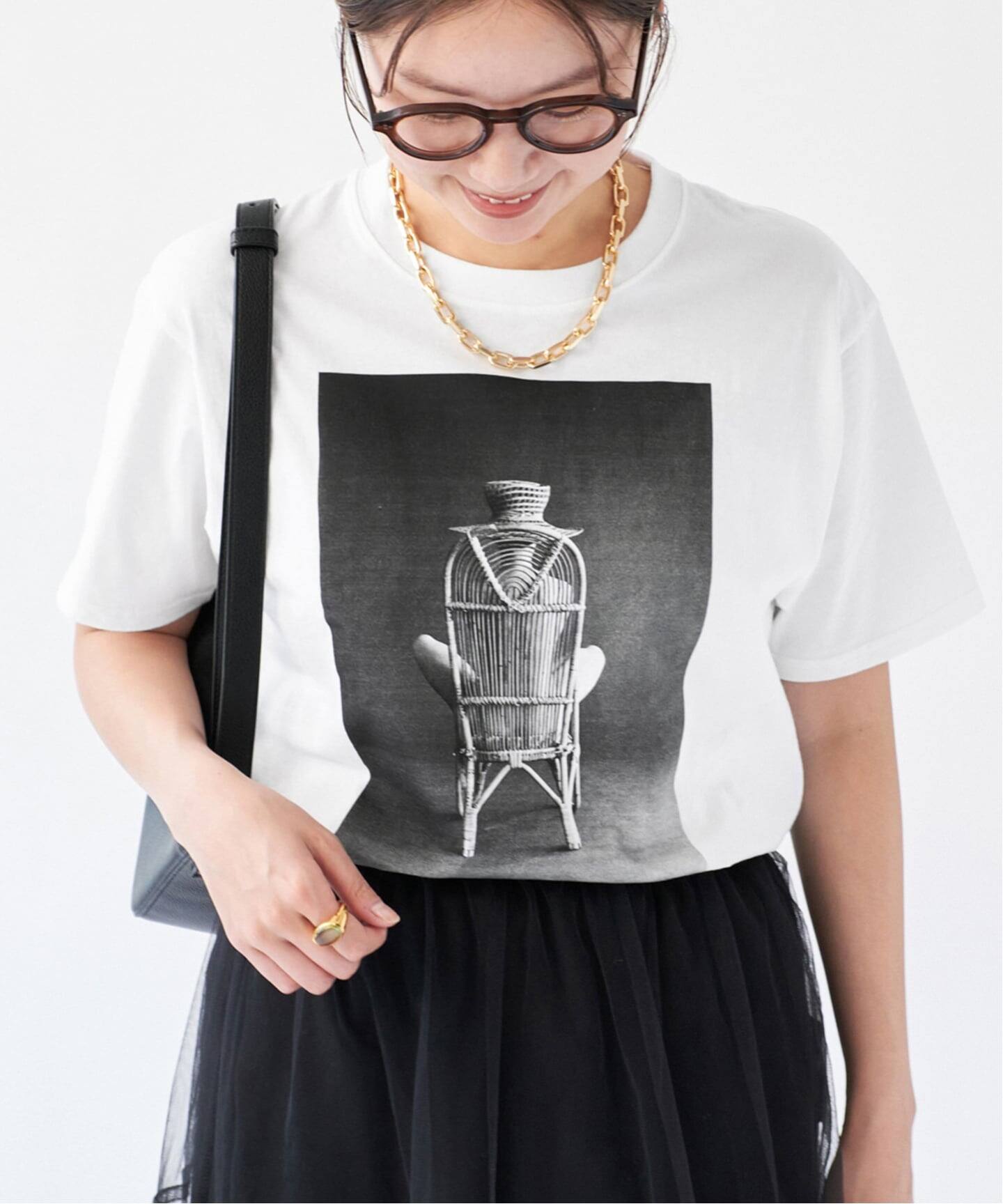 COUTURE D'ADAM /Sam Haskins T／ブラック COUTURE D'ADAM/クチュールドアダム Sam Haskins フォトTシャツ
