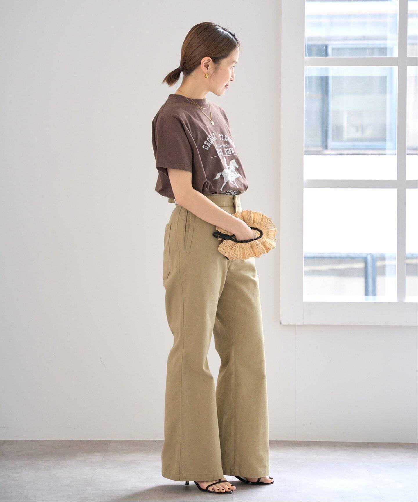 Deuxieme ClasseクチュールドアダムCORNELL TEE ブラウン COUTURE D'ADAM/クチュールドアダム Vintage Remake TEE（T