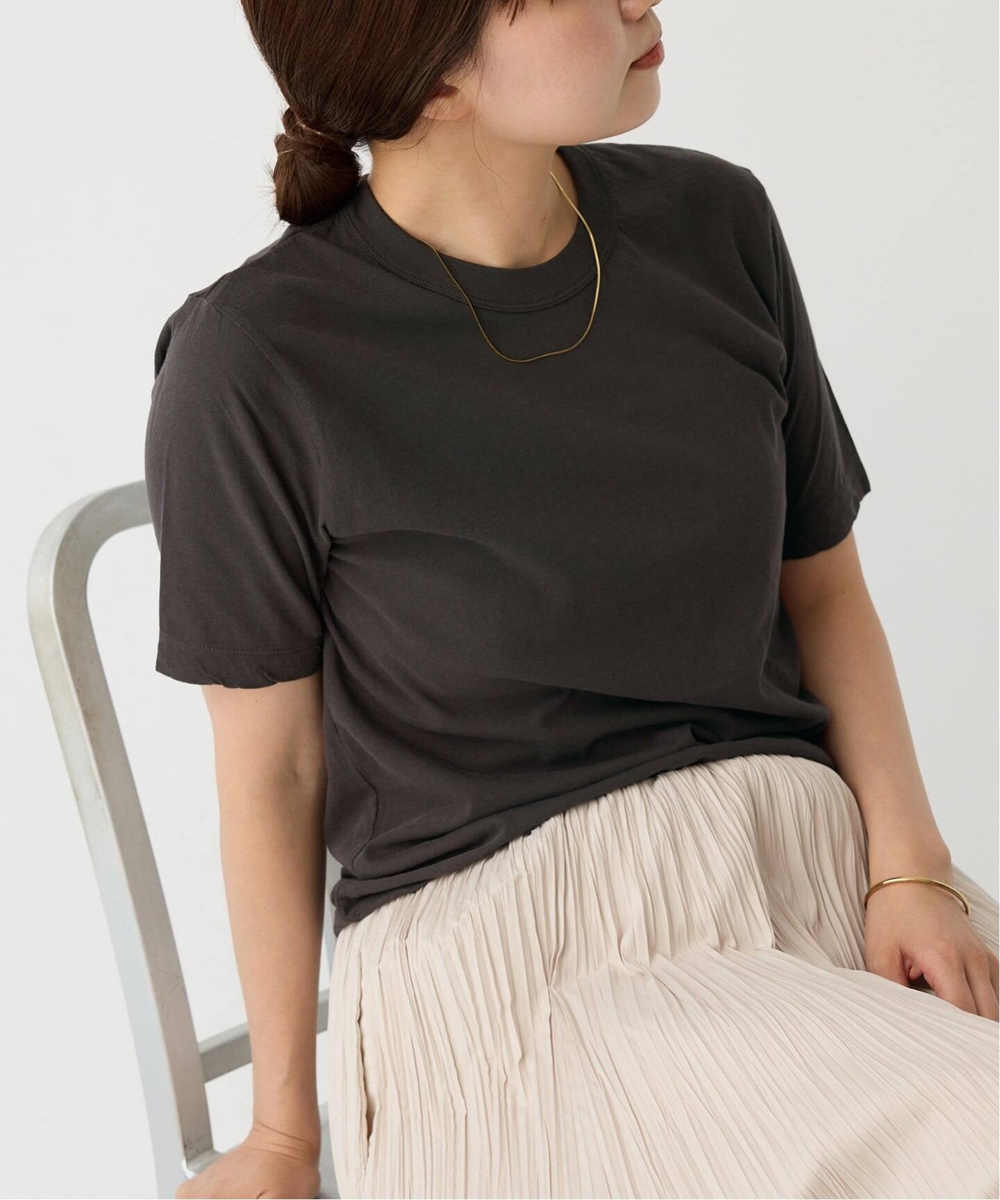 イエナ⭐︎新品未使用⭐︎2024 ATONエイトンSTANDARD TEEブラウン 追加》ATON/エイトン 別注 FRESCA SINGLE JERSEY Tシャツ（T